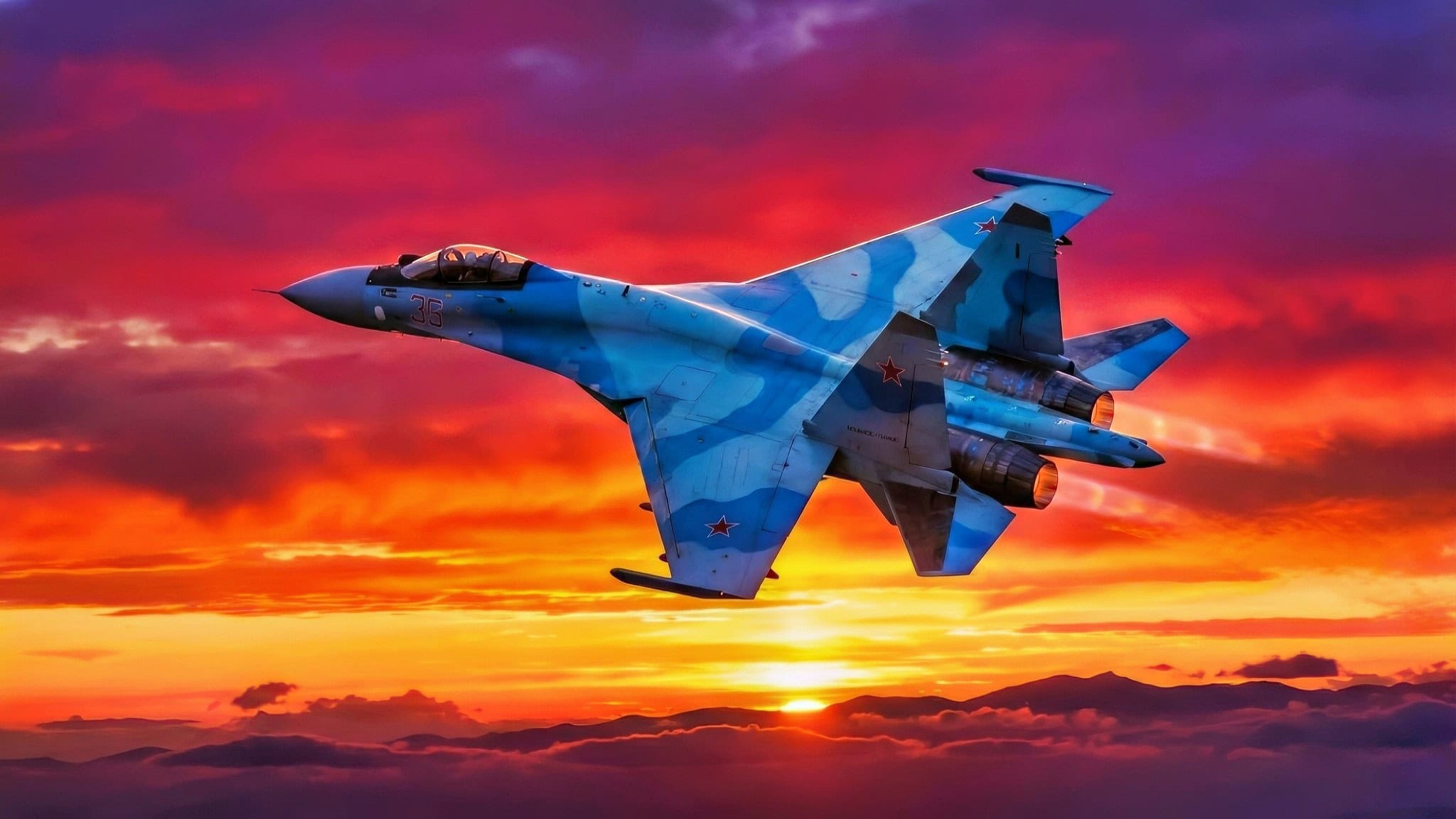 Su-35 Flanker Fighter from Russian Air Force