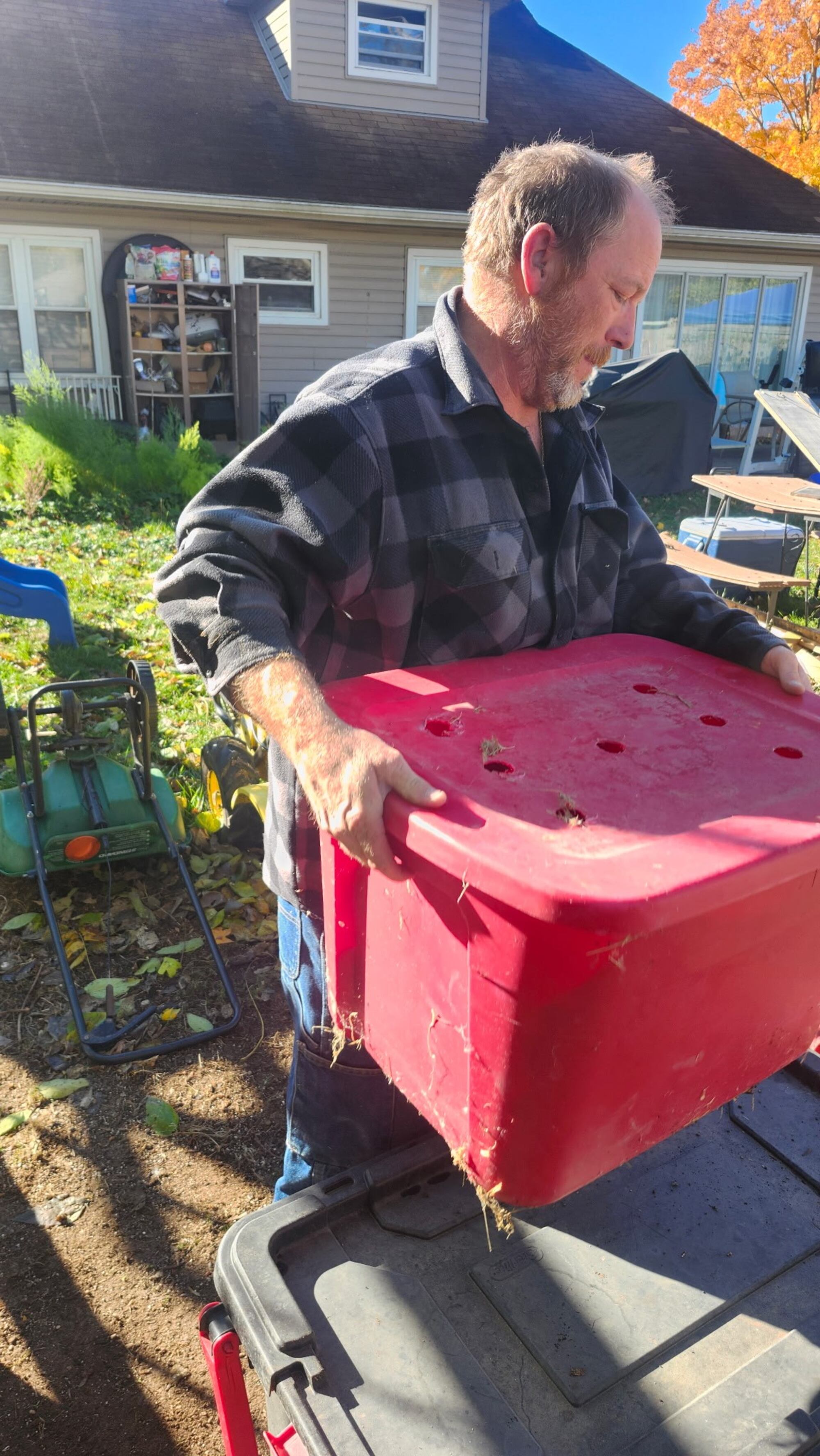 In November, Combs dismantled his coop and gave away his chickens. (Photo by Jen Balduf/Dayton Daily News)