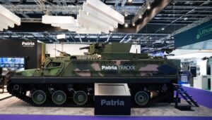 The new tracked vehicle at DSEI UK 2025 [Photo: Patria]