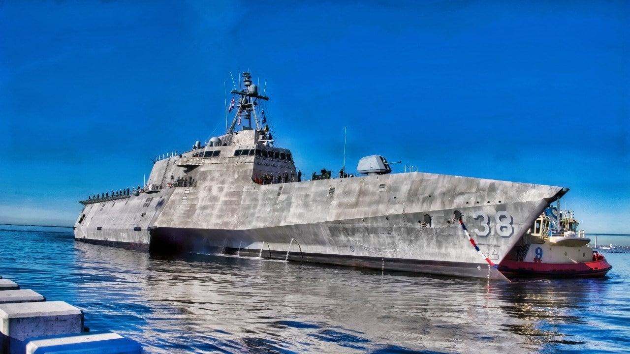 The Independence-Variant littoral combat ship USS Pierre (LCS 38) prepares to moor pier side during its arrival to its homeport of San Diego for the first time, Dec. 5, 2025. Pierre, the second U.S. Navy ship to bear this name, commissioned in Panama City, Fla. Nov. 15 as the final independence-variant LCS. Littoral combat ships are fast, optimally-manned, mission-tailored surface combatants that operate in near-shore and open-ocean environments, winning against 21st-century coastal threats.