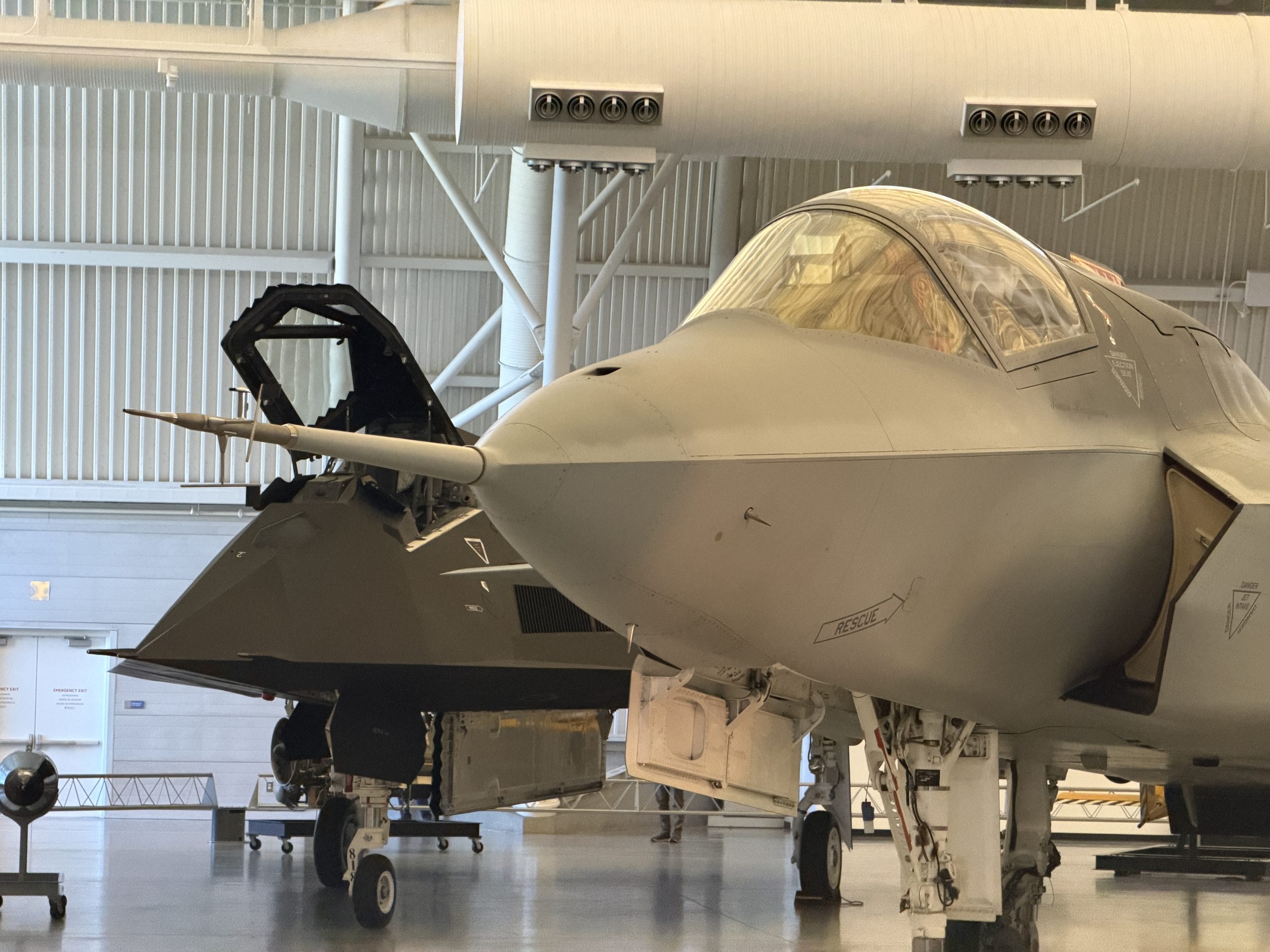 F-35 and F-117 side by side. 19FortyFive Smithsonian Visit Photos.
