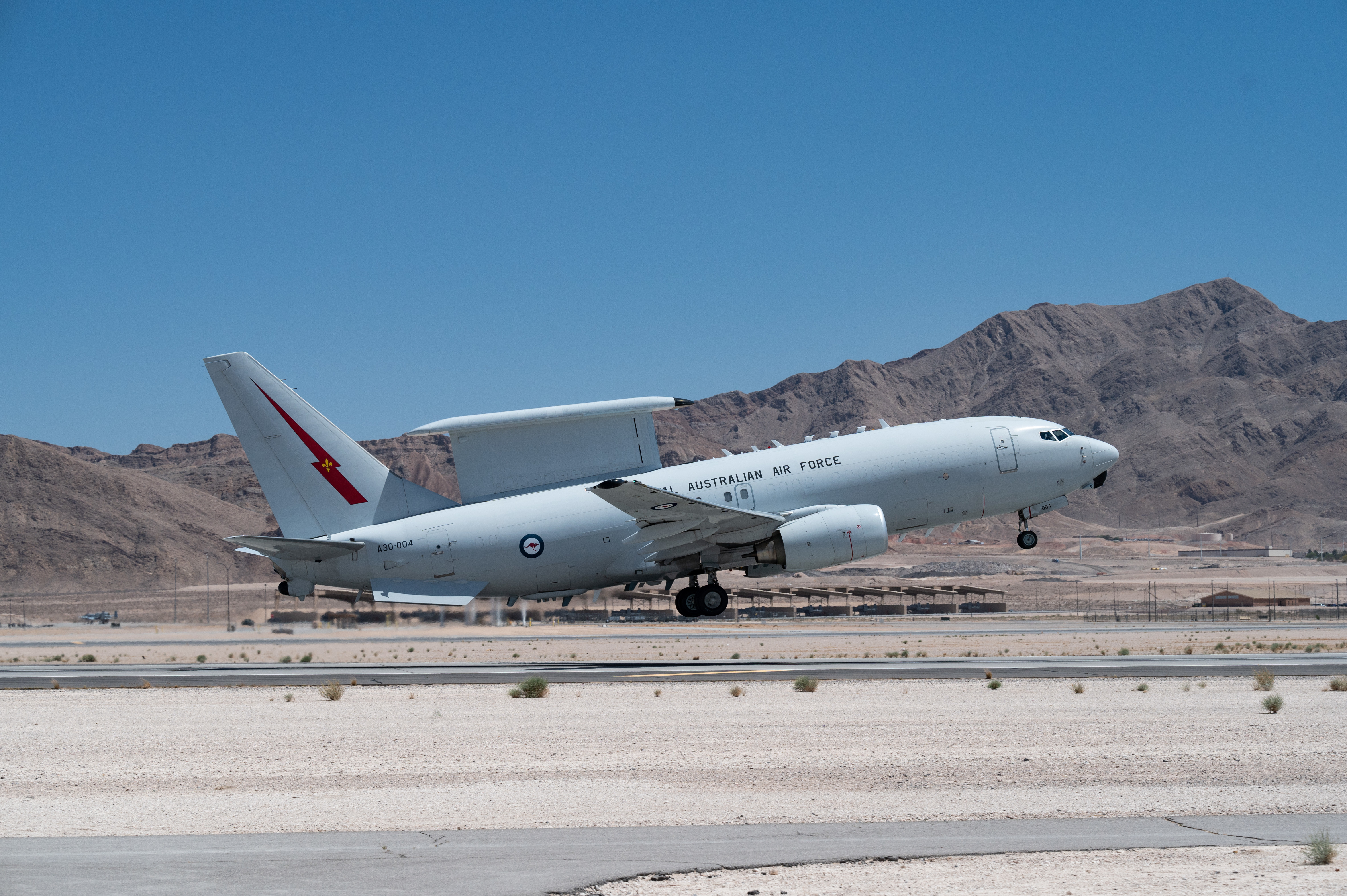 The U.S. military's losses incurred during the Iran war could result in increased dependence on the Australian E-7 Wedgetail, pictured here in 2022. (Airman Trevor Bell/Air Force)