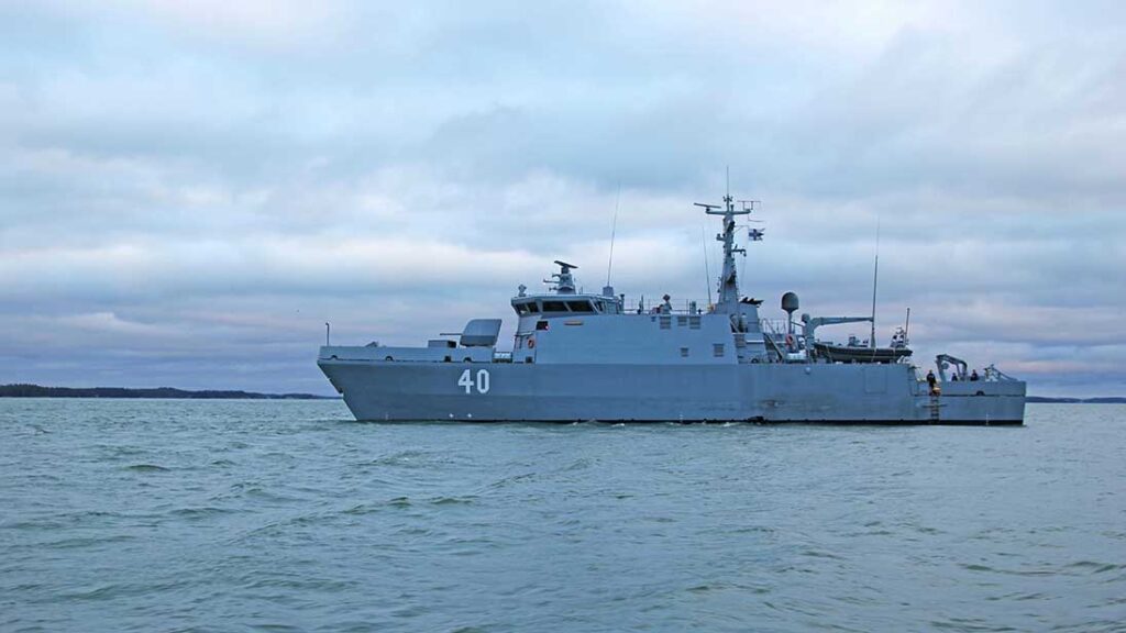 The mine-hunter FNS Katanpää is the latest in a line of Finnish Navy ships to have deployed into NATO’s standing naval forces, including to support ‘Baltic Sentry’. [Finnish Navy]