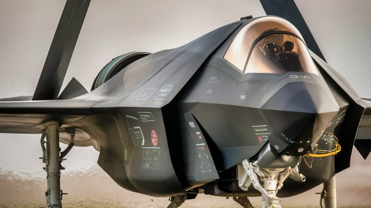 F-35D or Ferrari F-35 Fighter Mock Up Illustration