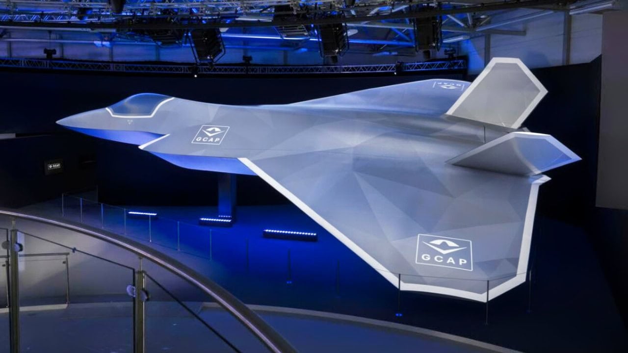 GCAP sixth generation fighter mockup at exhibition
