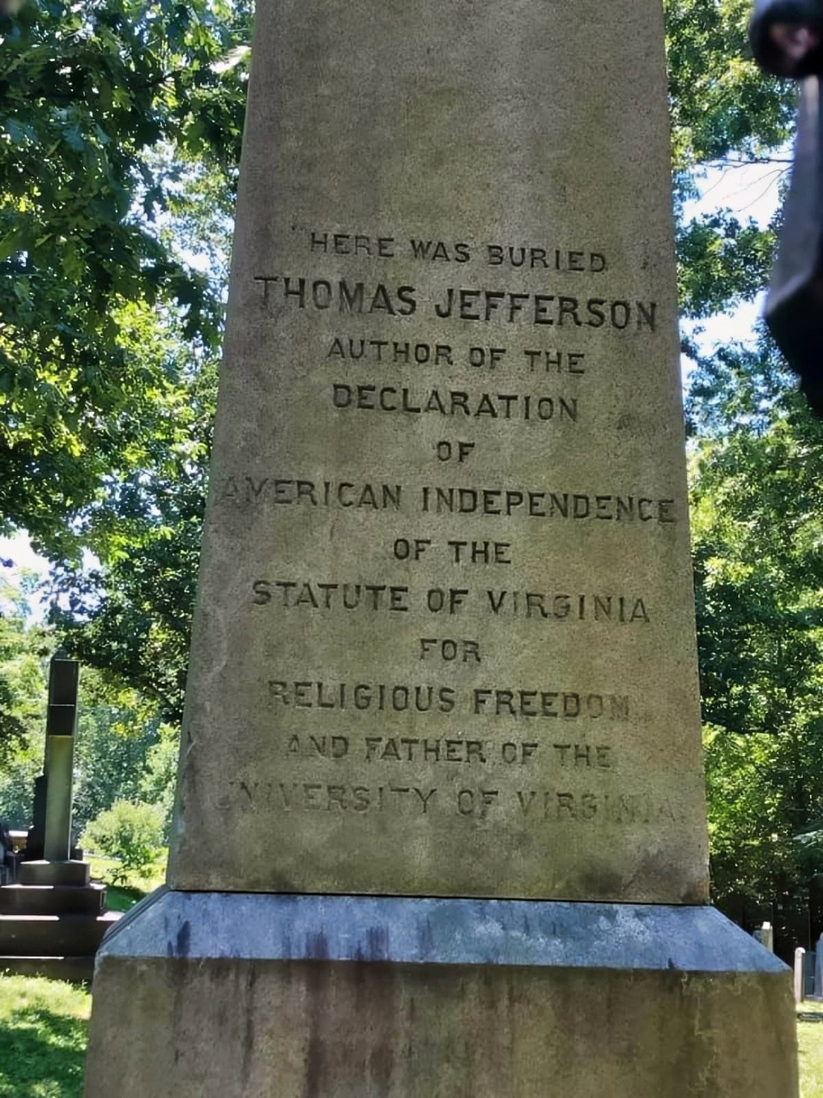 Thomas Jefferson Burial