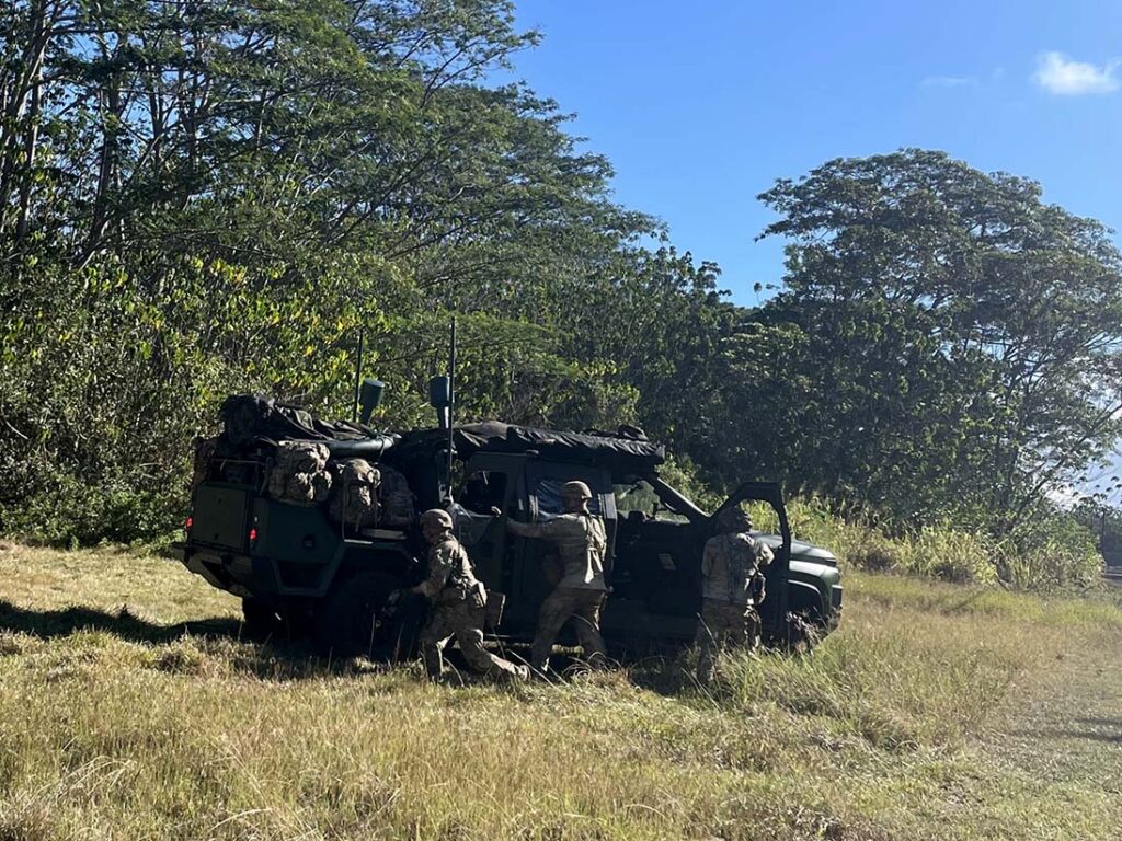 A hybrid-powered GM Defense ISV-Heavy being trialled by the 25th Infantry Division’s 3rd Mobile Brigade in Hawaii in October 2025 as part of the US Army’s Transformation in Contact effort. [GM Defense]