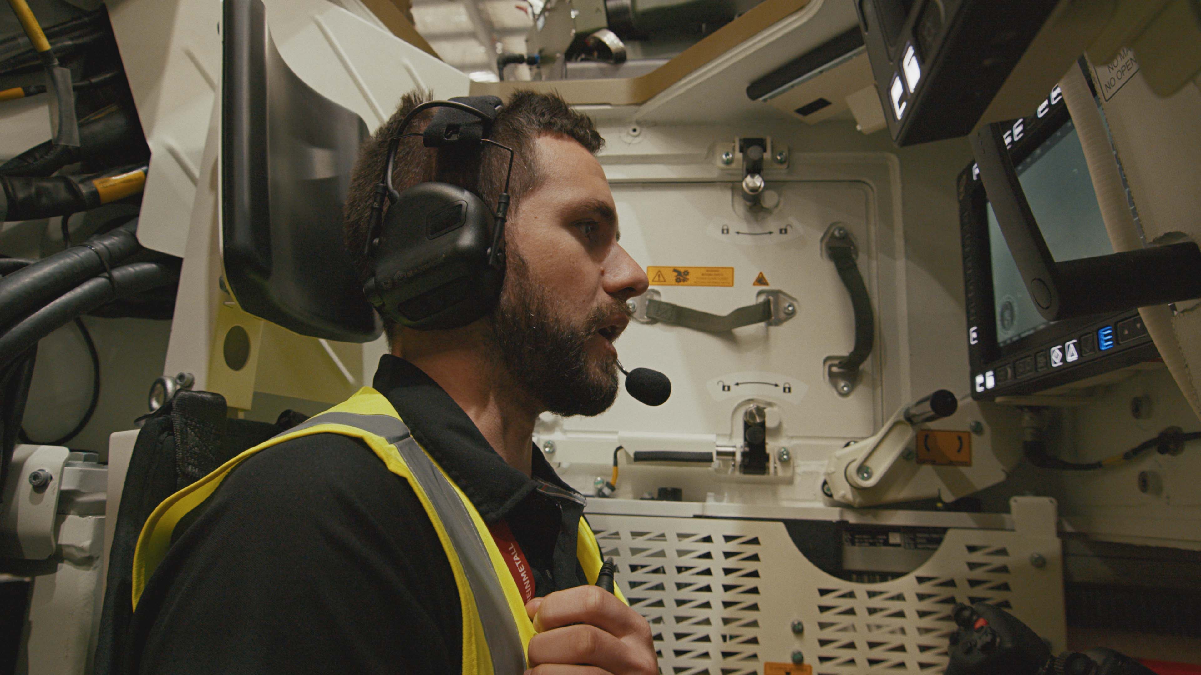 The future adoption of Breaker's Avalon software will enable Boxer crews to command drones outside their vehicles via voice commands. (Gordon Arthur)