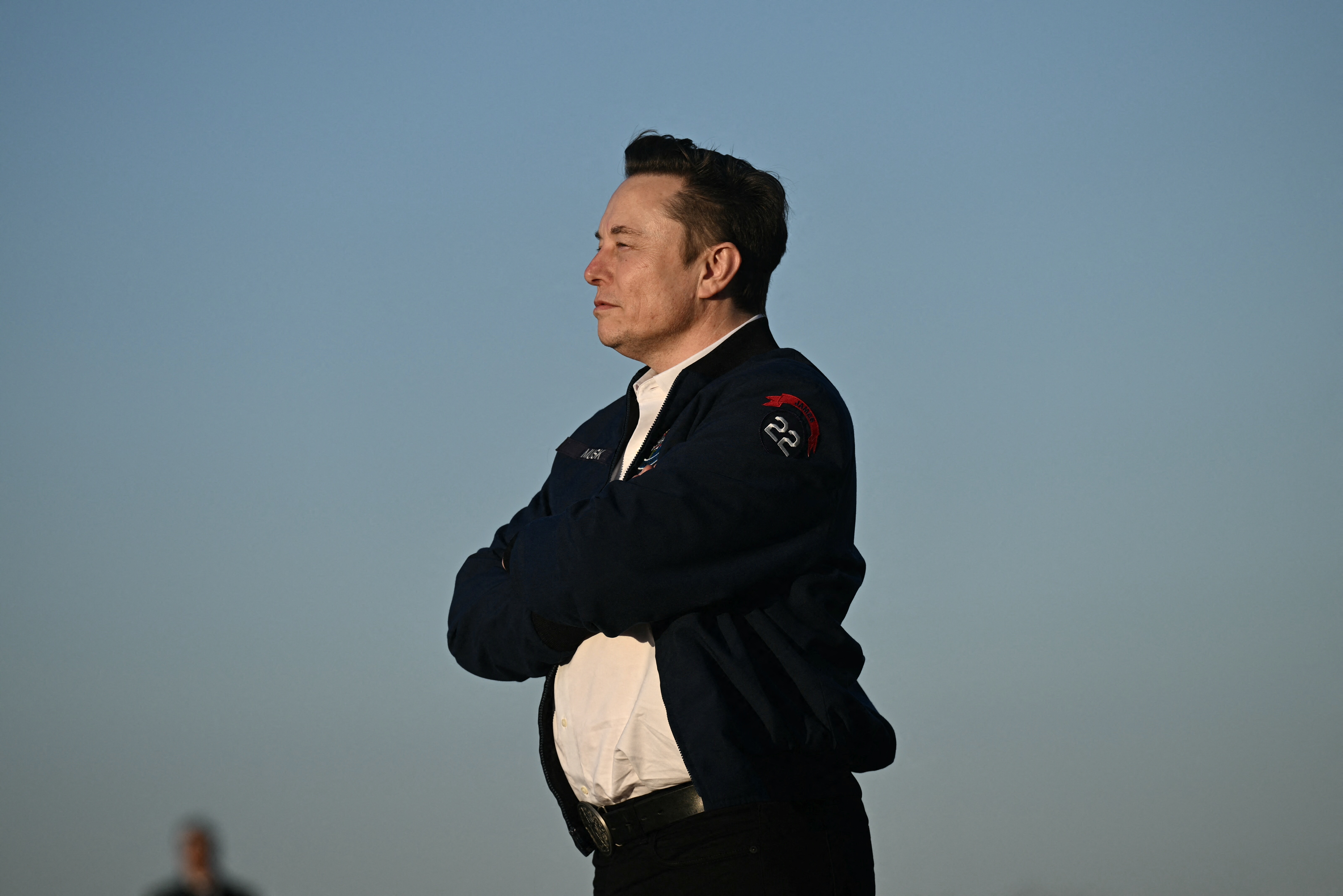 Elon Musk at Morristown Municipal Airport in Morristown, New Jersey, March 22, 2025. (Brendan Smialowski/AFP via Getty Images)          