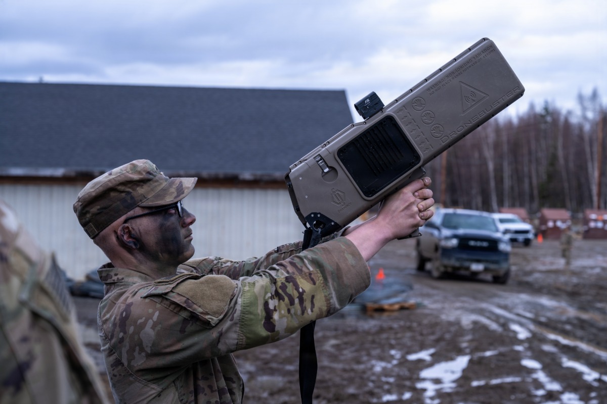 Dronebuster on Joint Base Elmendorf-Richardson, Alaska, May 7, 2026. Photo by Theodore Gowdy