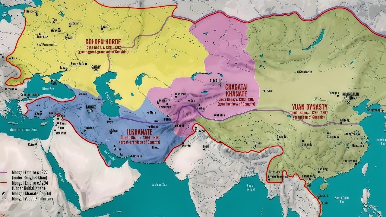 成吉思汗征服地图