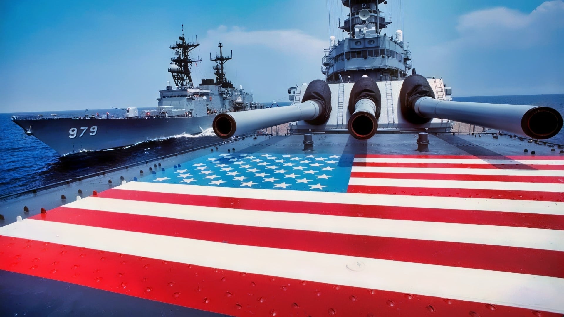 Iowa-Class U.S. Navy Battleships Flag