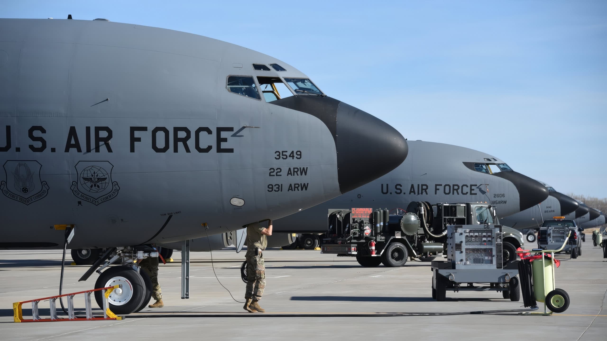 美国空军KC-135加油机在支持行动期间的飞行线