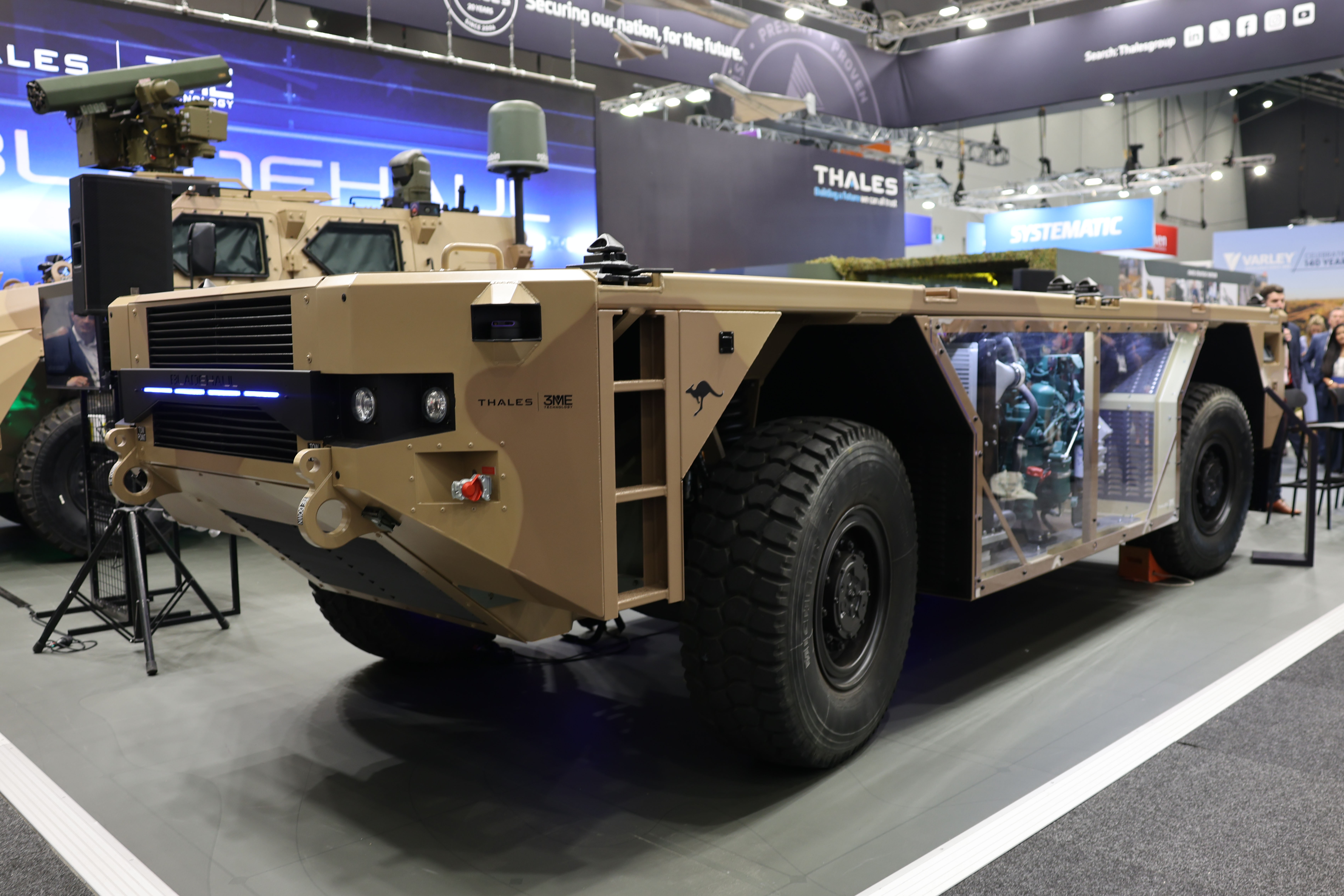 Thales Australia and 3ME Technologies unveiled the BladeHaul UGV at Land Forces 2026 in Perth, Western Australia, in October. (Gordon Arthur)