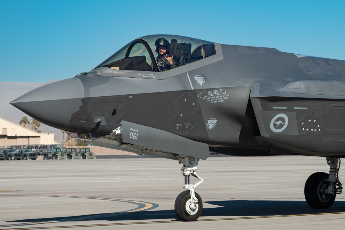 RAAF F-35在内华达州内利斯空军基地，2025年1月22日。照片由威廉·刘易斯提供