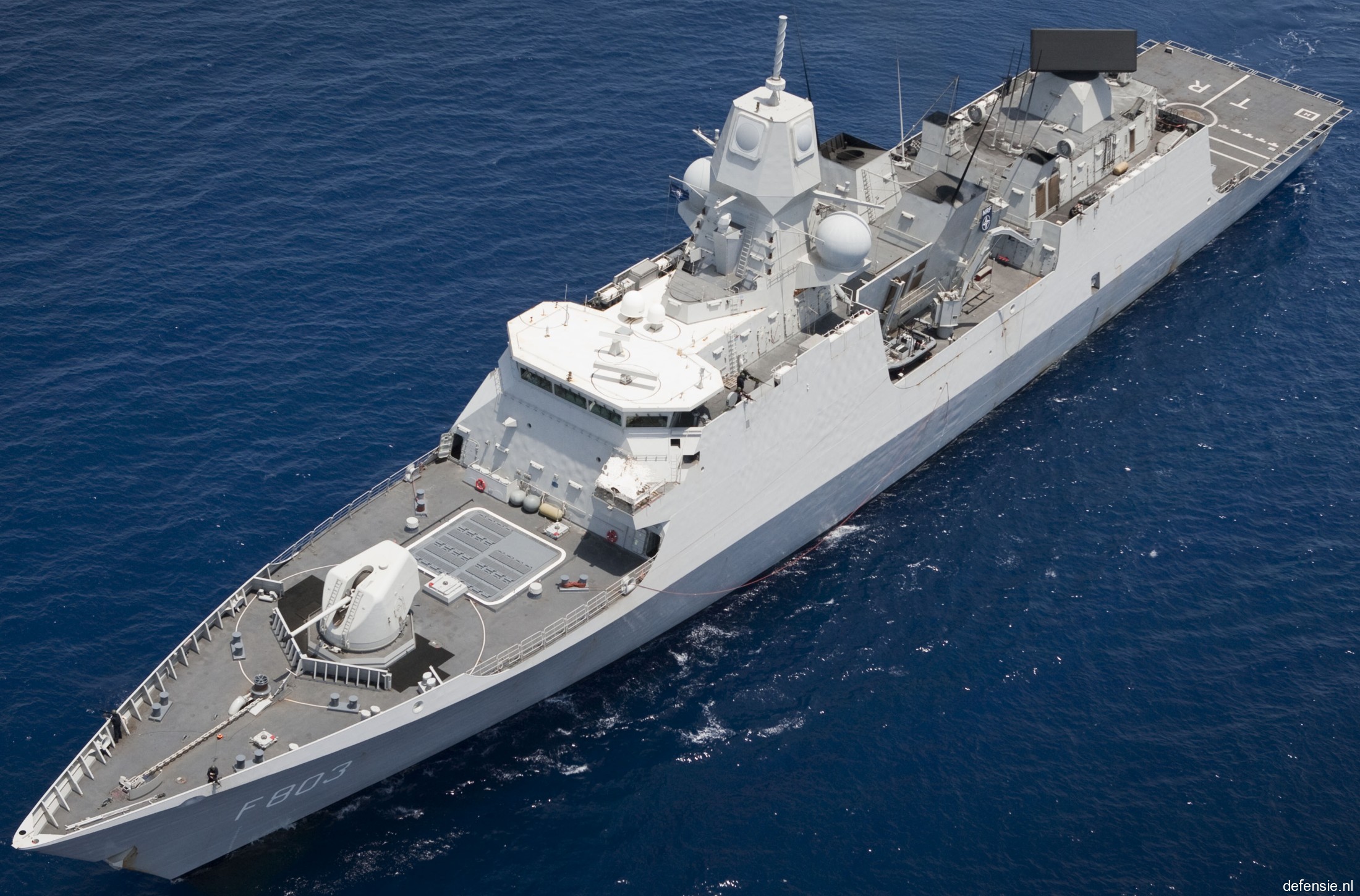 Dutch De Zeven Provincien class frigate operating at sea