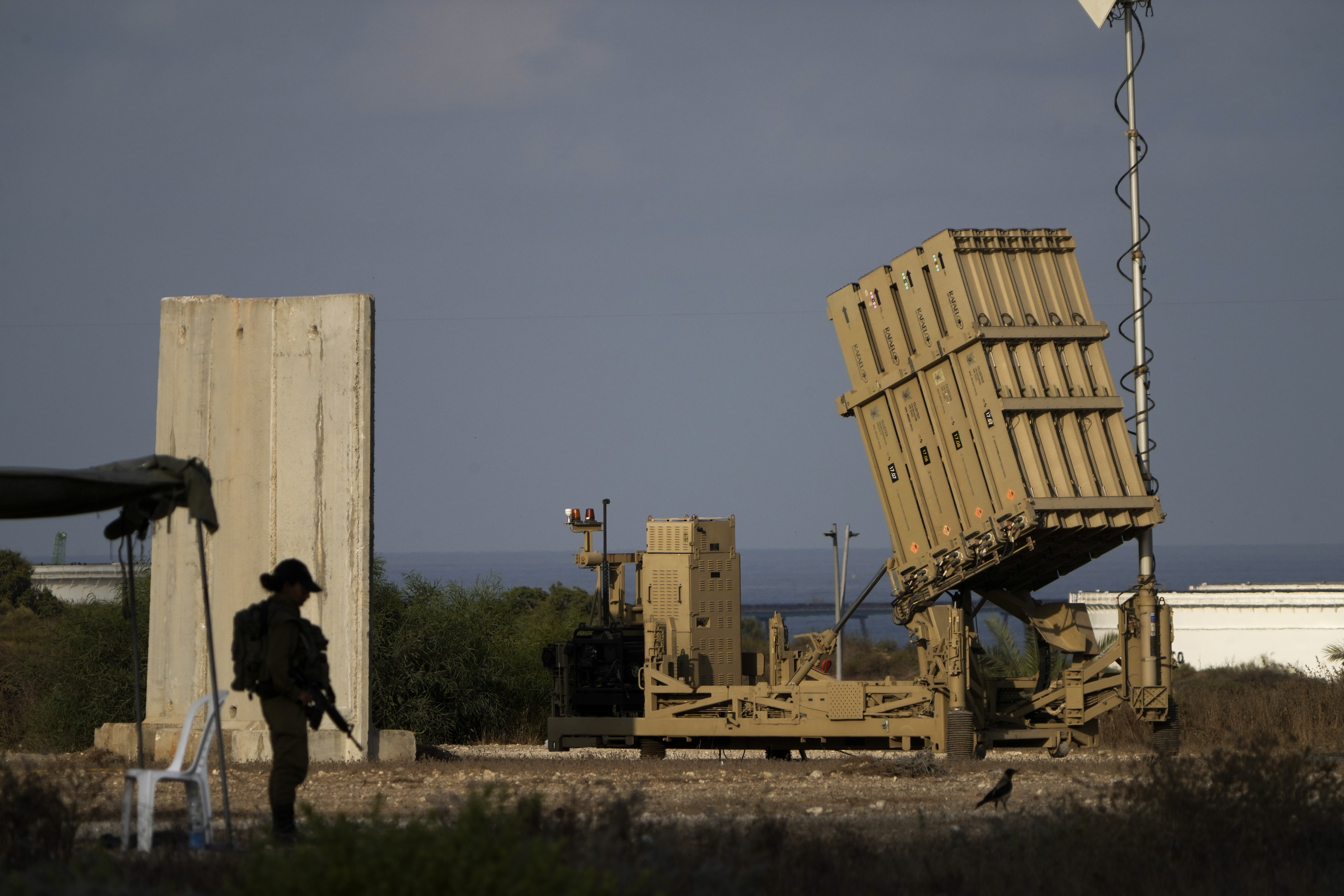 A battery of Israel's Iron Dome missile-defense system sits in Ashkelon, southern Israel, on Aug. 7, 2022. (AP Photo/Ariel Schalit, File)