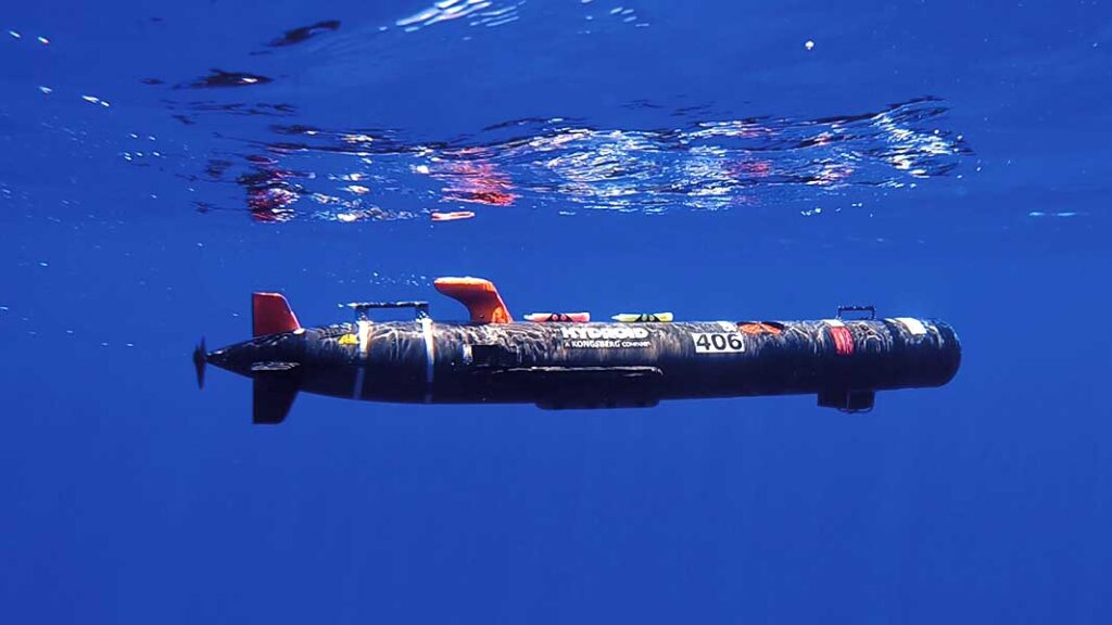 A US Navy Mk 18 Mod 1 uncrewed underwater vehicle (USV) pictured during Exercise Valiant Shield 22 in the Pacific. The widespread adoption of uncrewed and autonomous assets poses increased threats to CUI but also provides new options for their protection. [Source: US Navy]
