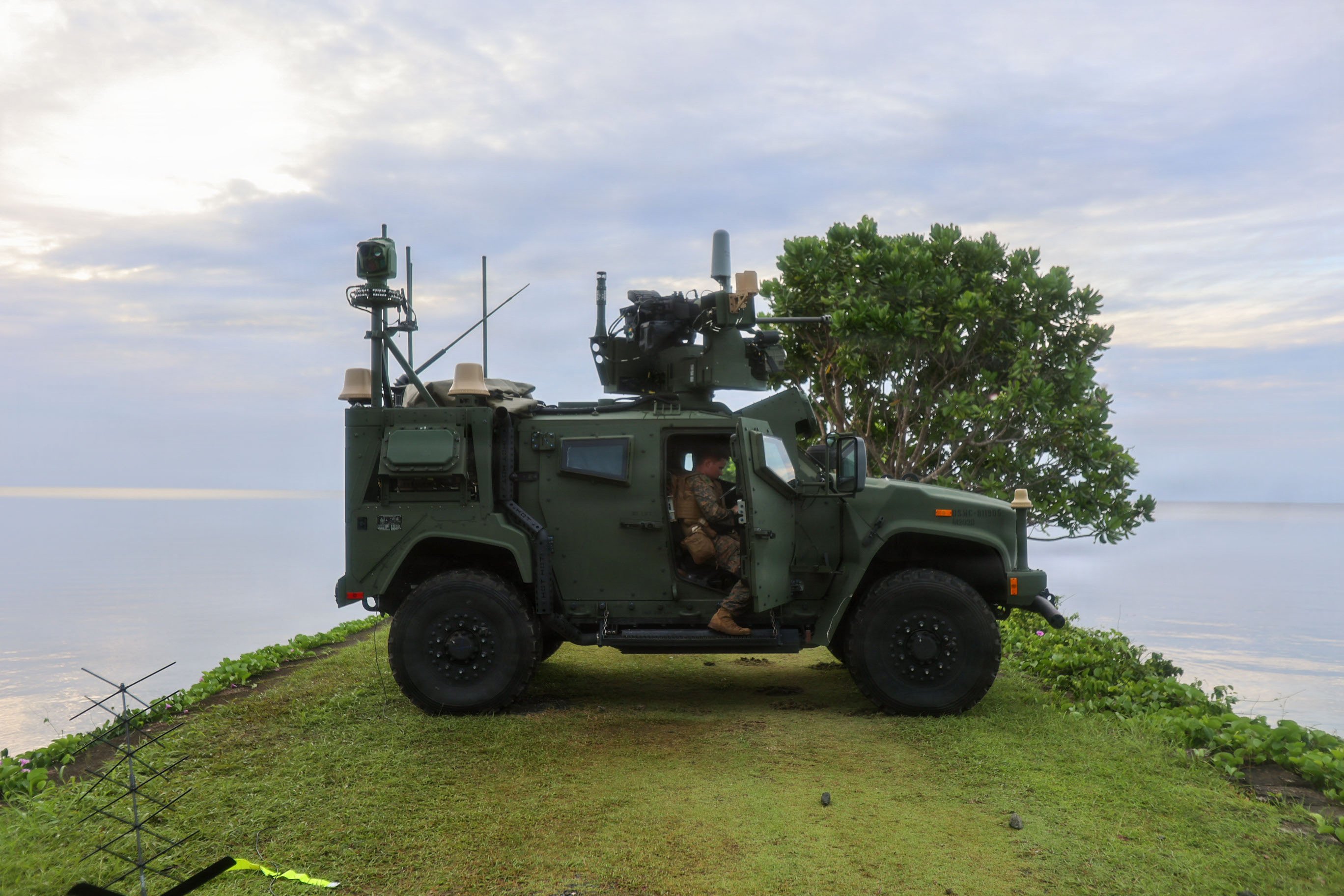 U.S. Marines with 1st Low Altitude Air Defense Battalion, Marine Air Control Group 18, 1st Marine Aircraft Wing prepare a Marine Air Defense Integrated System for live-fire during Exercise Tenacious Archer in Koror, Palau, July 29, 2026. Tenacious Archer is a U.S. Army Pacific-led multilateral joint exercise that focuses on cooperation, interoperability and advancing the mutual interest of a free and open Indo-Pacific. (U.S. Marine Corps photo by Cpl. Ryan Sotodavila)
