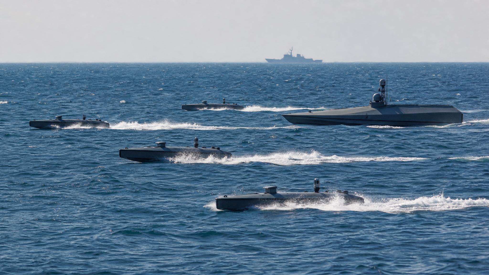 Turkey naval drone swarm concept with unmanned surface vessels