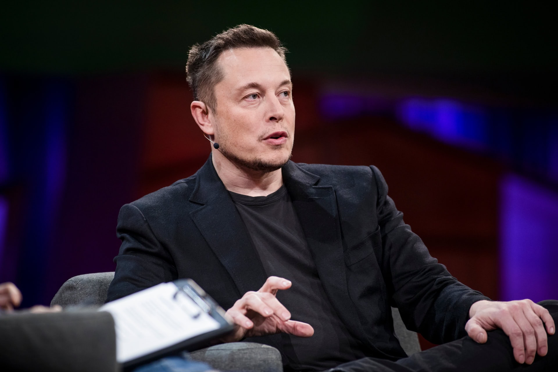 Elon Musk interviewed by Chris Anderson at TED2017 - The Future You, April 24-28, 2017, Vancouver, BC, Canada. Photo: Marla Aufmuth / TED