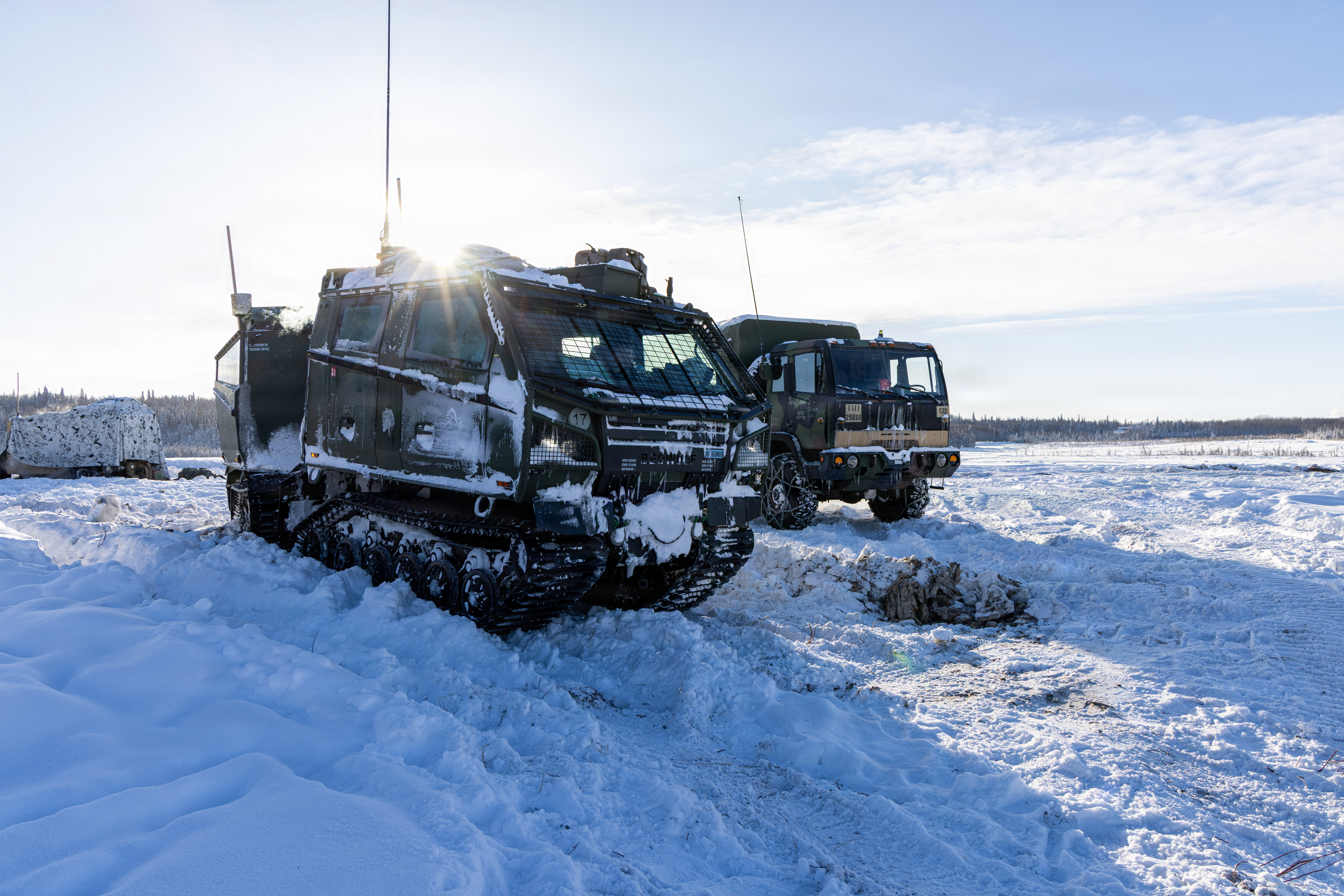 Soldiers conduct field missions during the annual in the Yukon Training Area. (Sgt. Christopher R. Nicely/U.S. Army)