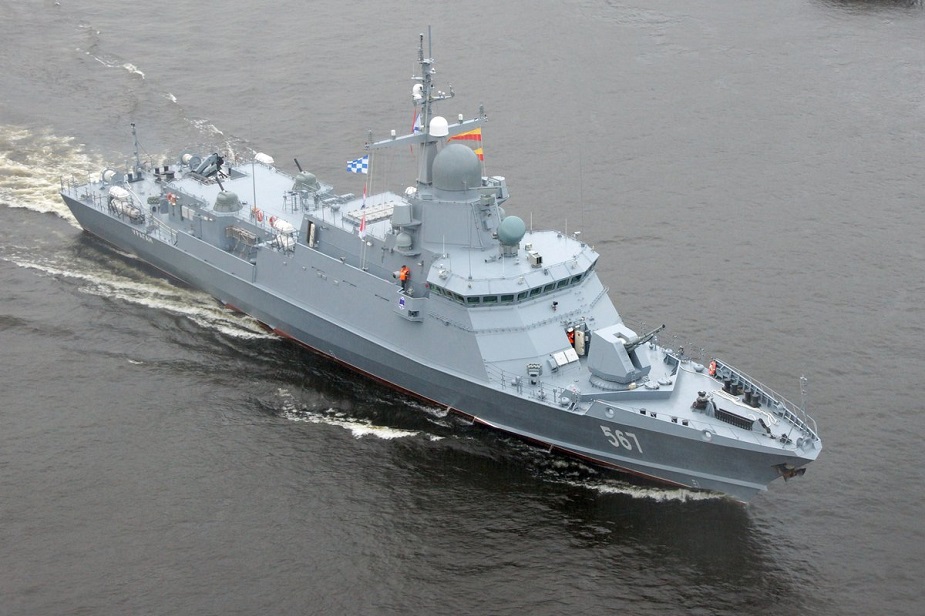 Russian Project 22800 Karakurt missile corvette carrying Kalibr cruise missiles