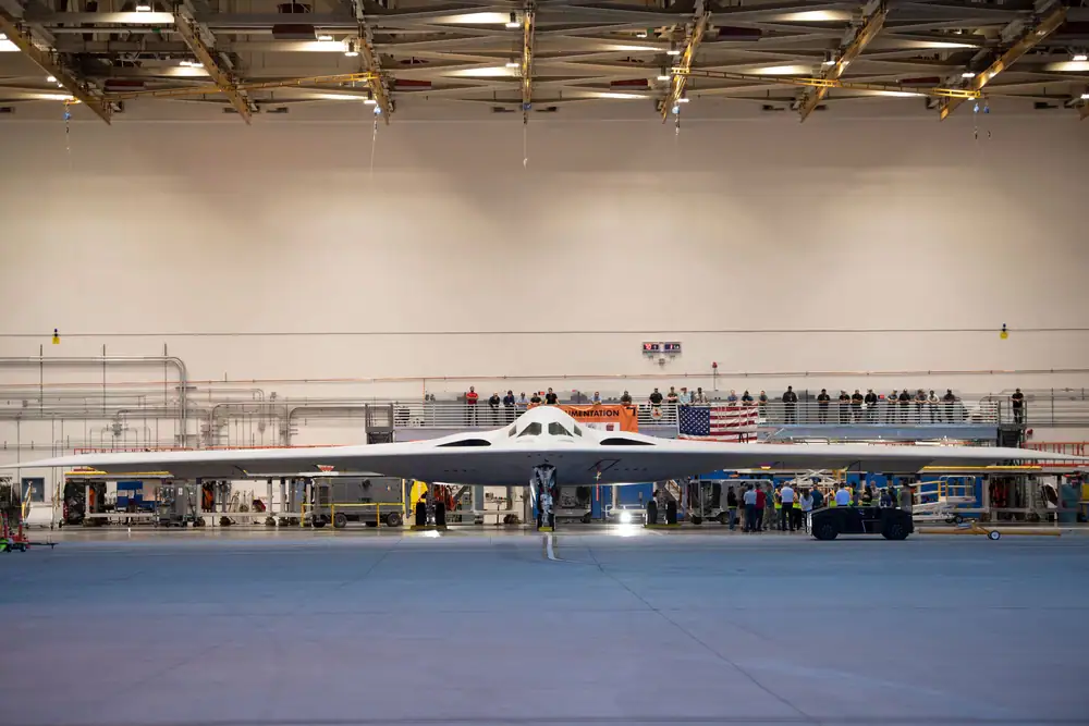 The B-21 Raider is designed with an open systems architecture, enabling rapid insertion of mature technologies and allowing the aircraft to be effective as threats evolve. The bomber was designed up front for supportability and maintainability-based upon decades of lessons learned and best practices from prior aircraft programs-to improve long-term affordability and outcomes in operations and sustainment. The B-21 first flight is anticipated to take place in calendar year 2023. (U.S. Air Force photo)