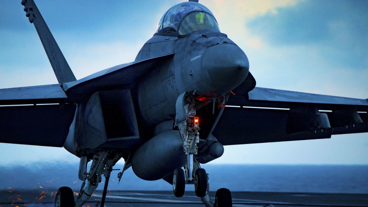 ATLANTIC OCEAN (July 4, 2018) An F/A-18F Super Hornet assigned to the "Red Rippers" of Strike Fighter Squadron (VFA) 11 sits on the flight deck of the Nimitz-class aircraft carrier USS Harry S. Truman (CVN 75). Harry S. Truman is deployed as part of an ongoing rotation of U.S. forces supporting maritime security operations in international waters around the globe. (U.S. Navy photo by Mass Communication Specialist 3rd Class Rebekah A. Watkins/Released) 180704-N-UJ486-0313