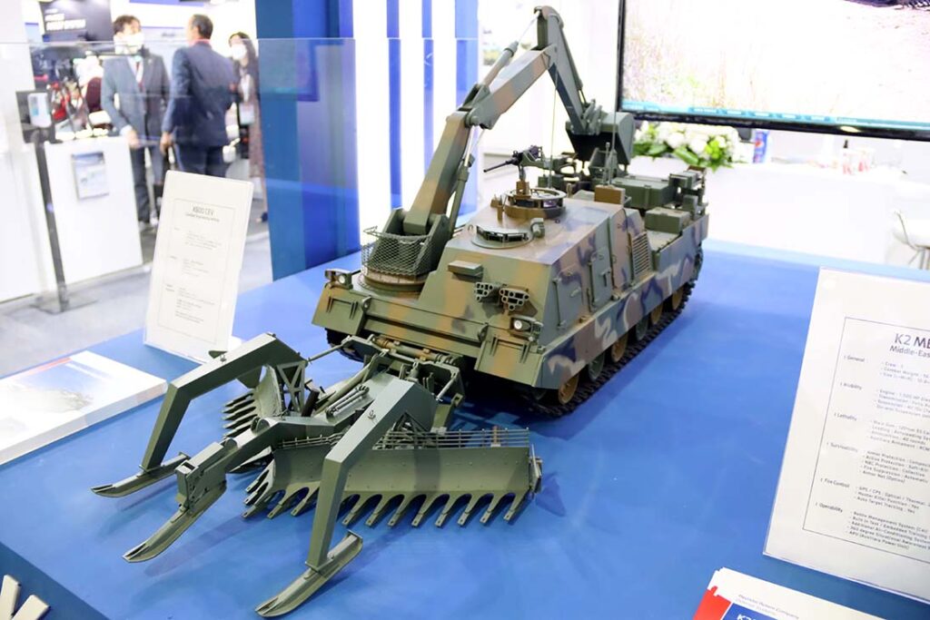 A scale model of a Hyundai Rotem K600 CEV combat engineering vehicle. [Alexey Tarasov]