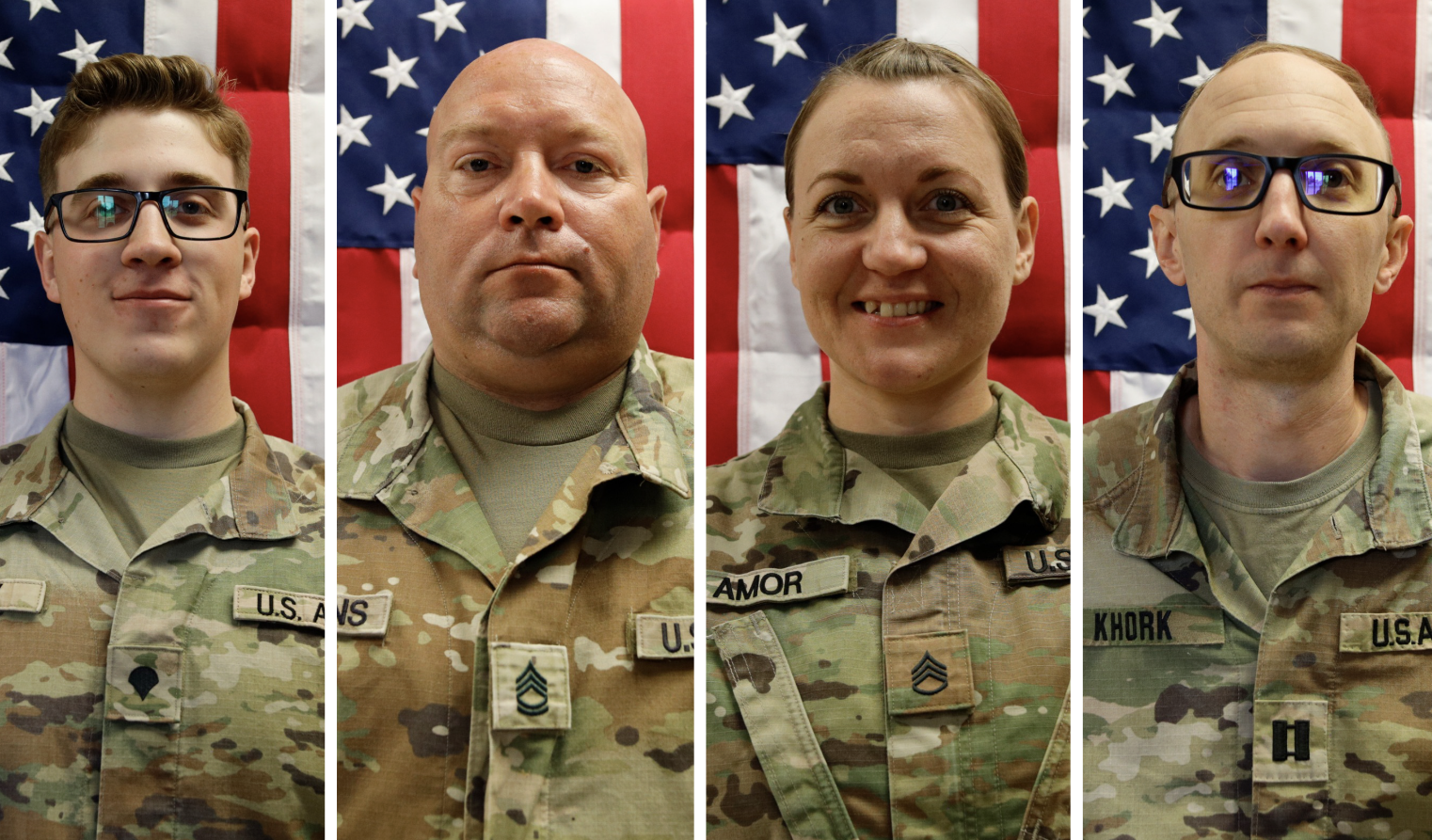(L to R) Sgt. Declan J. Coady, Sgt. 1st Class Noah L. Tietjens, Sgt. 1st Class Noah Tietjens and Capt. Cody Khork. (U.S. Army)