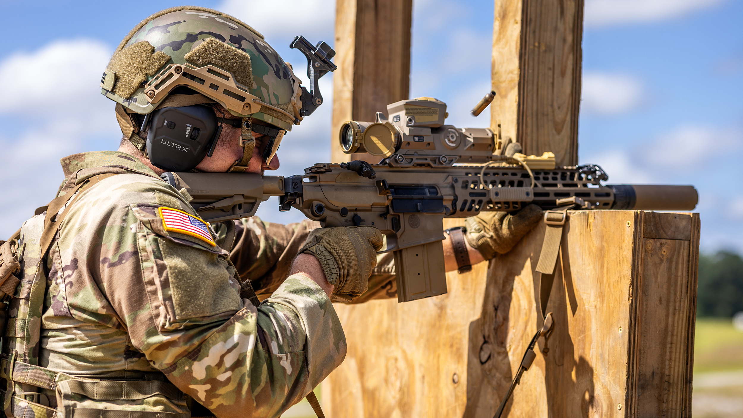 U.S. Soldiers assigned to the 4th Battalion, 118th Infantry Regiment, 218th Maneuver Enhancement Brigade, South Carolina Army National Guard, conduct an Integrated Training Weapons Strategy (ITWS) qualification table for the newly fielded Next Generation Squad Weapon Rifle (NGSW-R) XM7 and Next Generation Squad Weapon Automatic Rifle (NGSW-AR) XM250, during a week-long training event held at Fort Stewart, Georgia, June 20, 2024. During the first four days, the Soldiers learned about the XM7 and XM250 technical and tactical capabilities, then continued the training by firing and zeroing both weapons. The South Carolina Army National Guard is the third Army National Guard command to receive the new weapons, Following the North Carolina National Guard and the West Virginia National Guard. The 4-118th is part of the 30th Armored Brigade Combat Team, the “Old Hickory,” a modular heavy-brigade with headquarters in North Carolina. The “Old Hickory” is the second major command in the U.S. Army to be issued the new weapons. The XM7 and the XM250 will replace the currently issued M4 Carbine and the M249 Squad Automatic Weapon, respectively. (U.S. Army National Guard photo by Spc. Turner Horton)