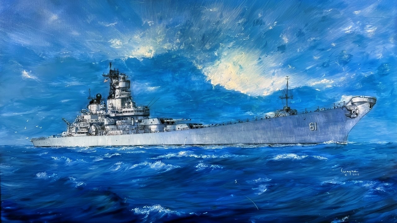 U.S. Navy Battleship USS Iowa of the Iowa-Class