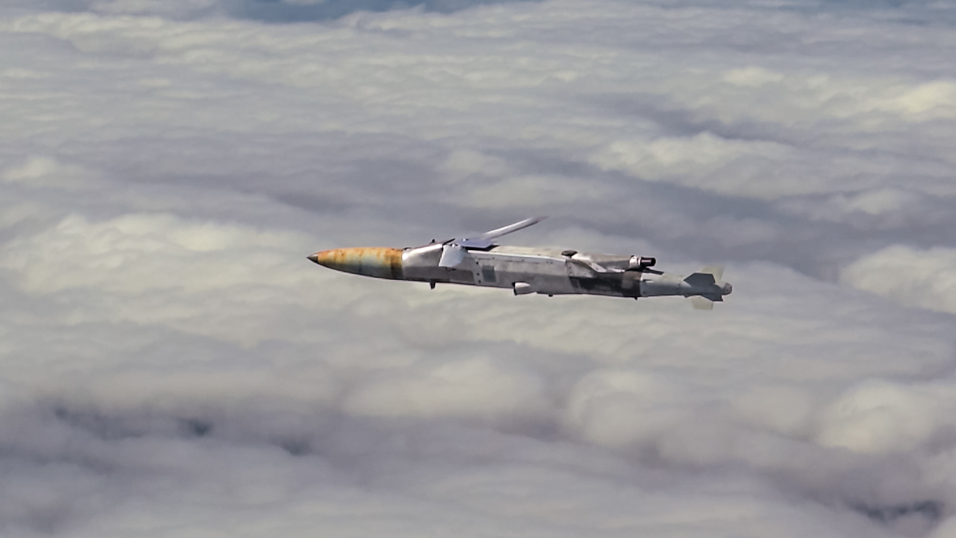 A Joint Direct Attack Munition Long Range (JDAM LR) pictured during testing. (Boeing)