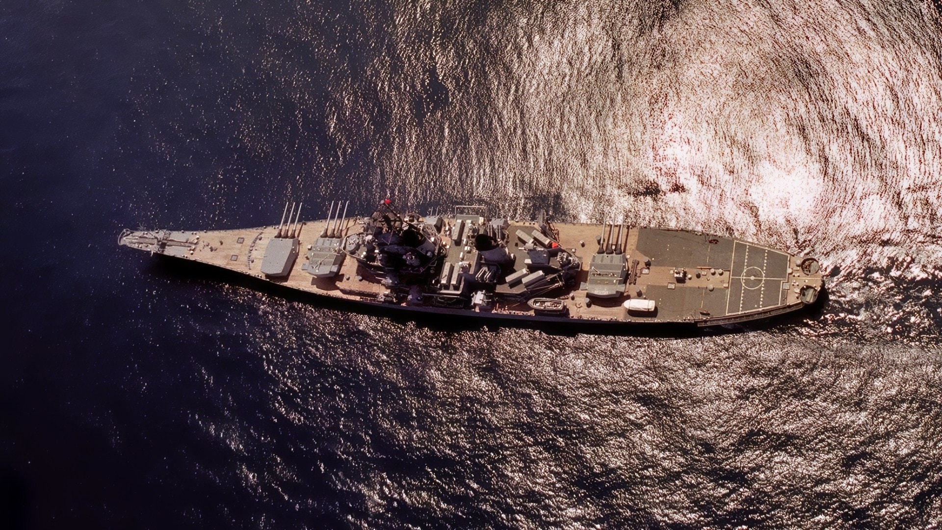 Iowa-Class Battleship Overhead 1980s