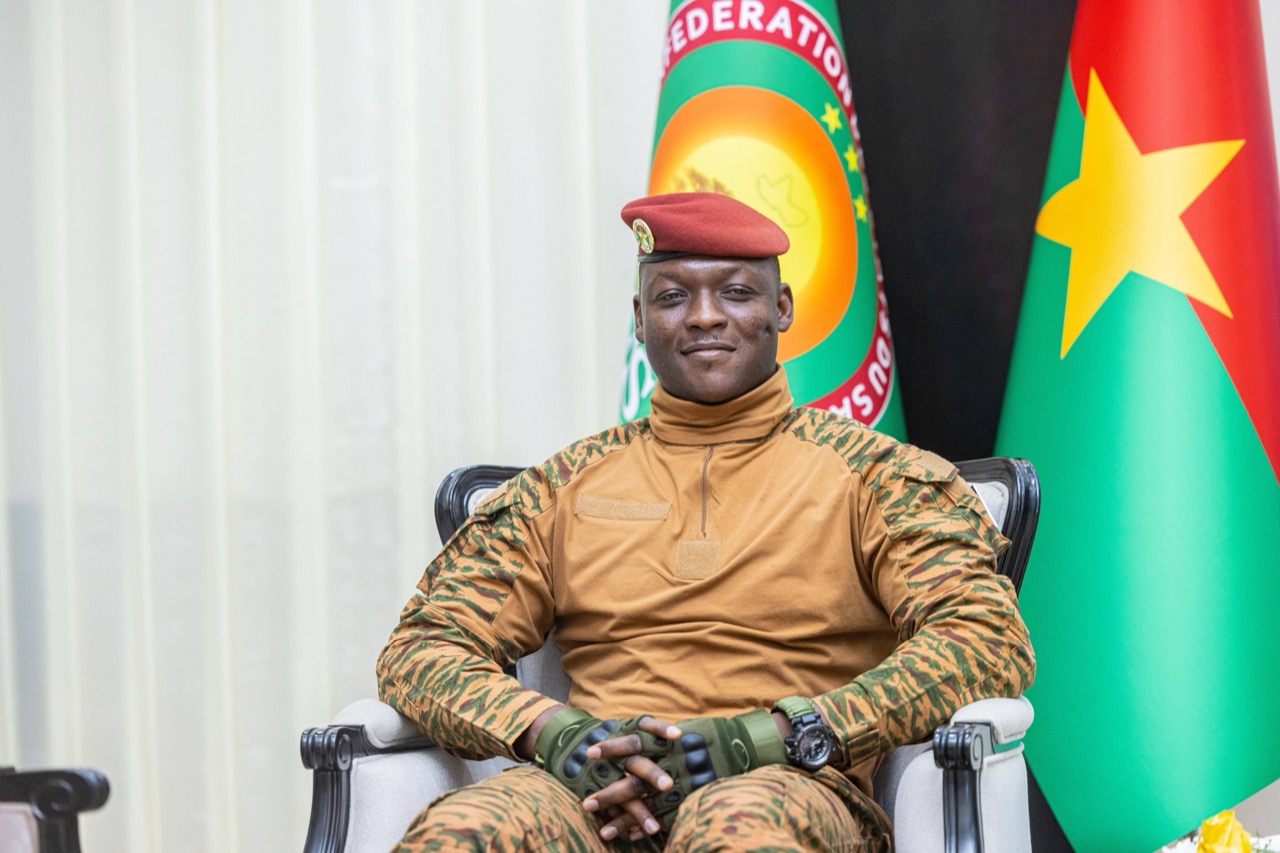 Burkina Faso President Ibrahim Traore at Alliance of Sahel States AES summit Bamako 2025