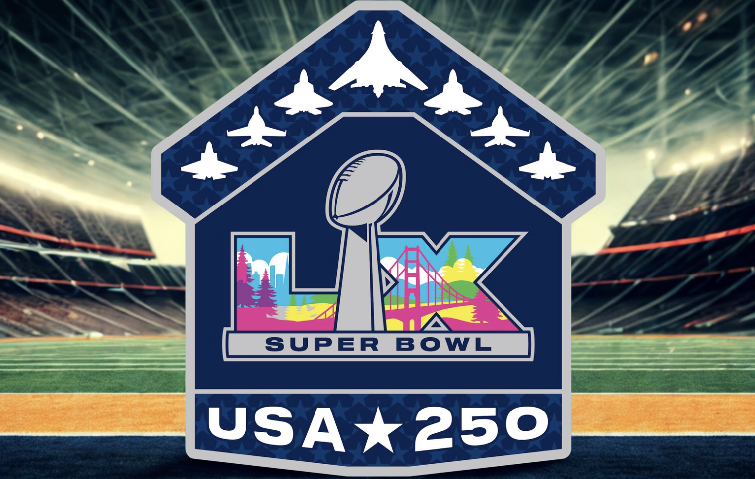 The Super Bowl LX flyover patch. (Air Force)