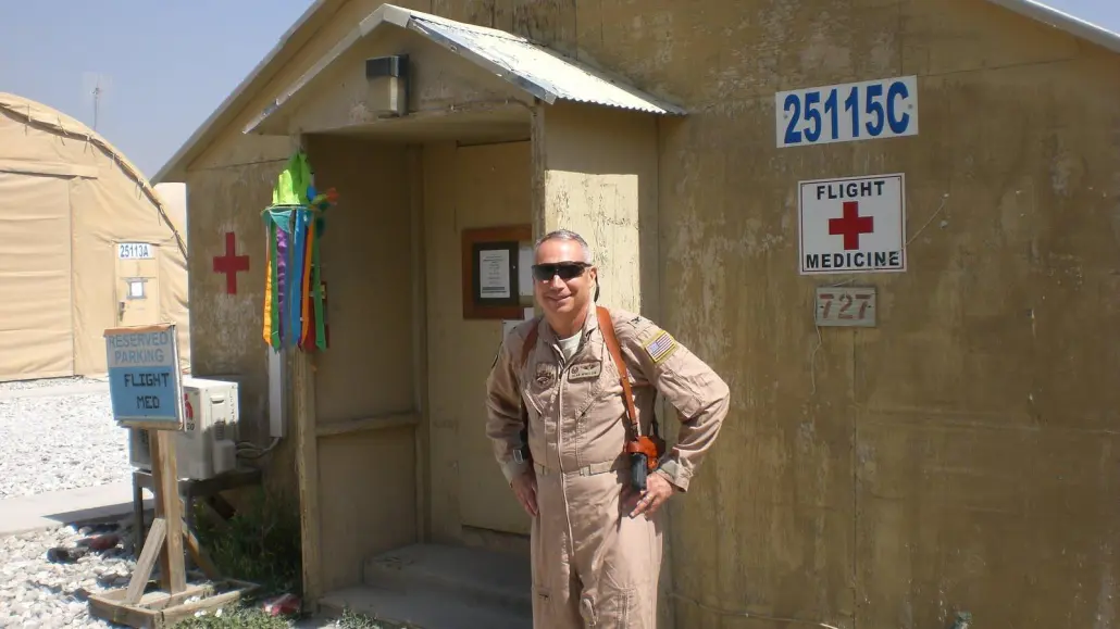 Dr. Dean Winslow at Bagram Airfield in Afghanistan in 2011. He served as a flight surgeon in the U.S. Air Force for 35 years, deployed twice to Afghanistan and four times to Iraq, supporting combat operations. (Photo courtesy of Dean Winslow)