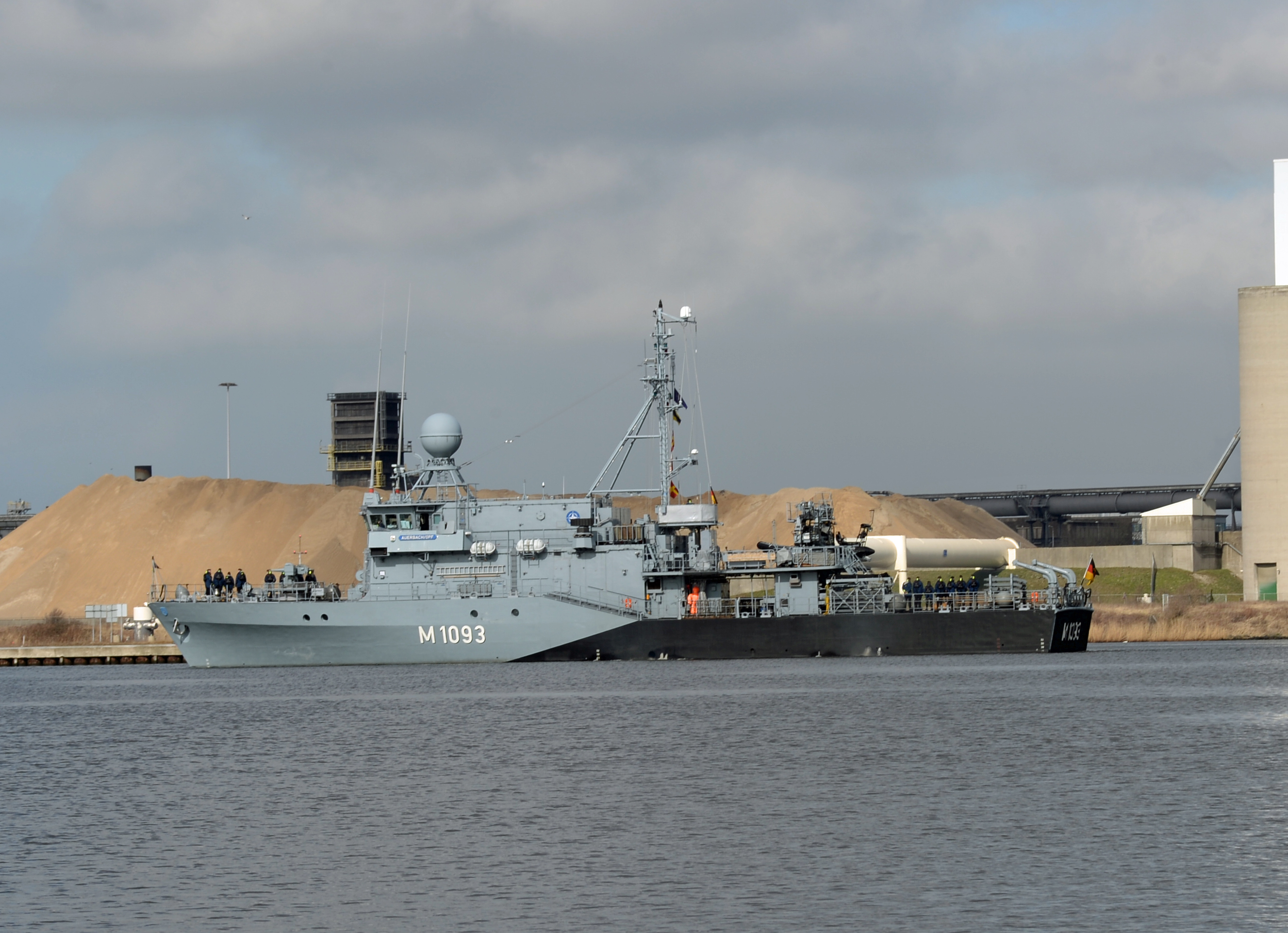 German Navy mine warfare vessel supporting NATO maritime security