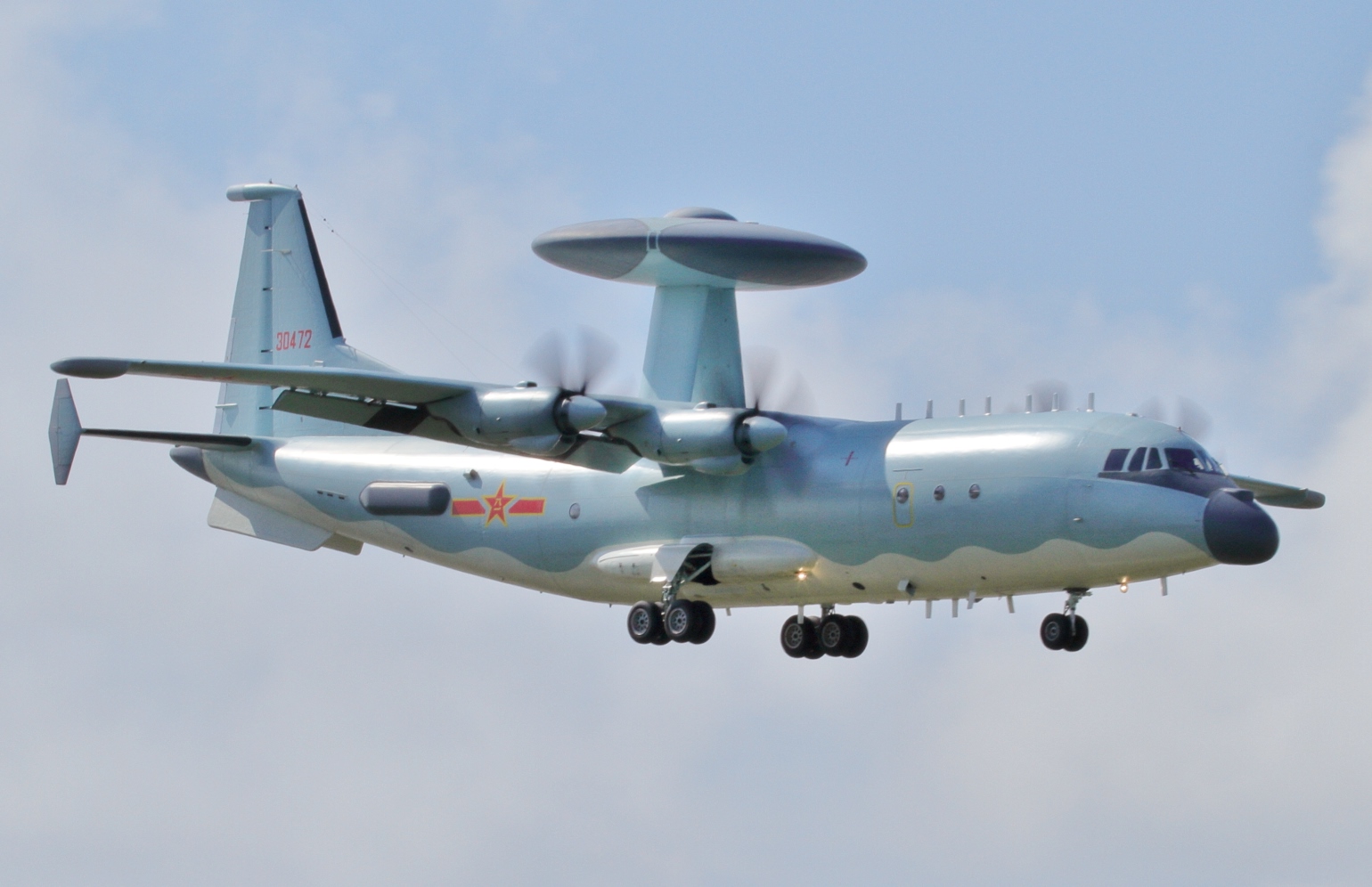 KJ-500 airborne early warning aircraft deployed with PLA expeditionary air force package