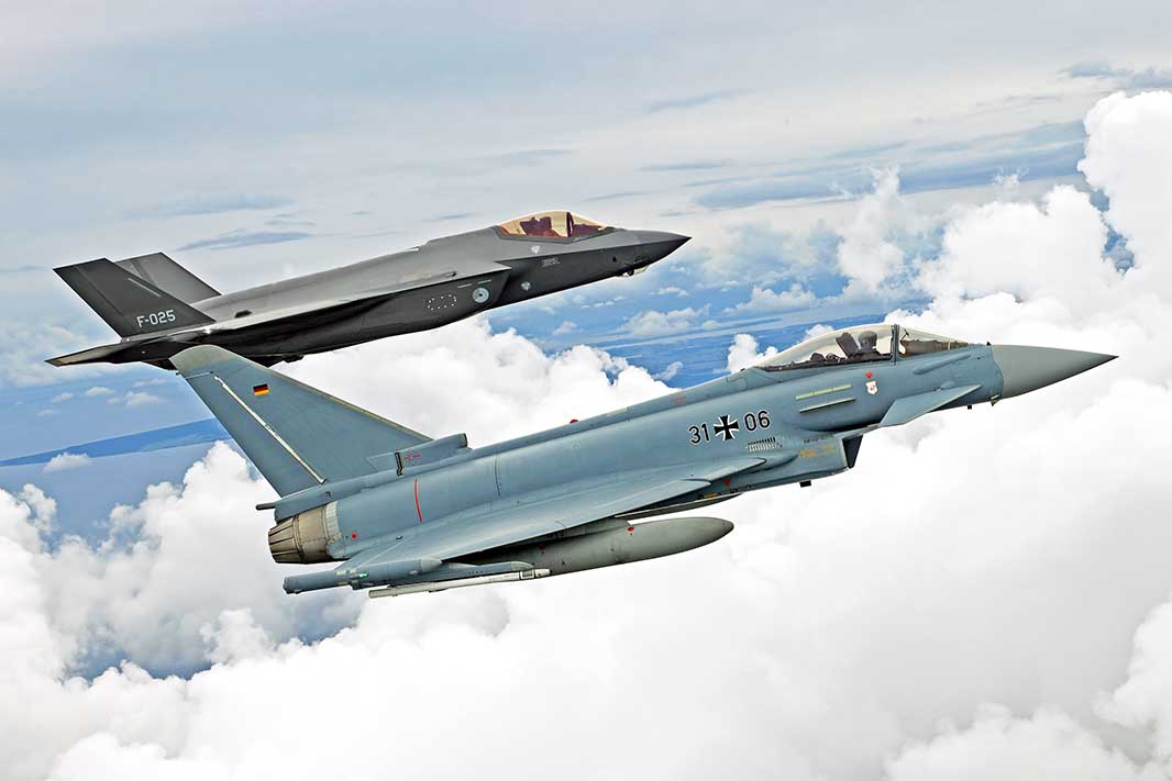 The integration of systems – such as 4th- and 5thgeneration  fighter jets – creates European air power. [Photo © Stefan Petersen]