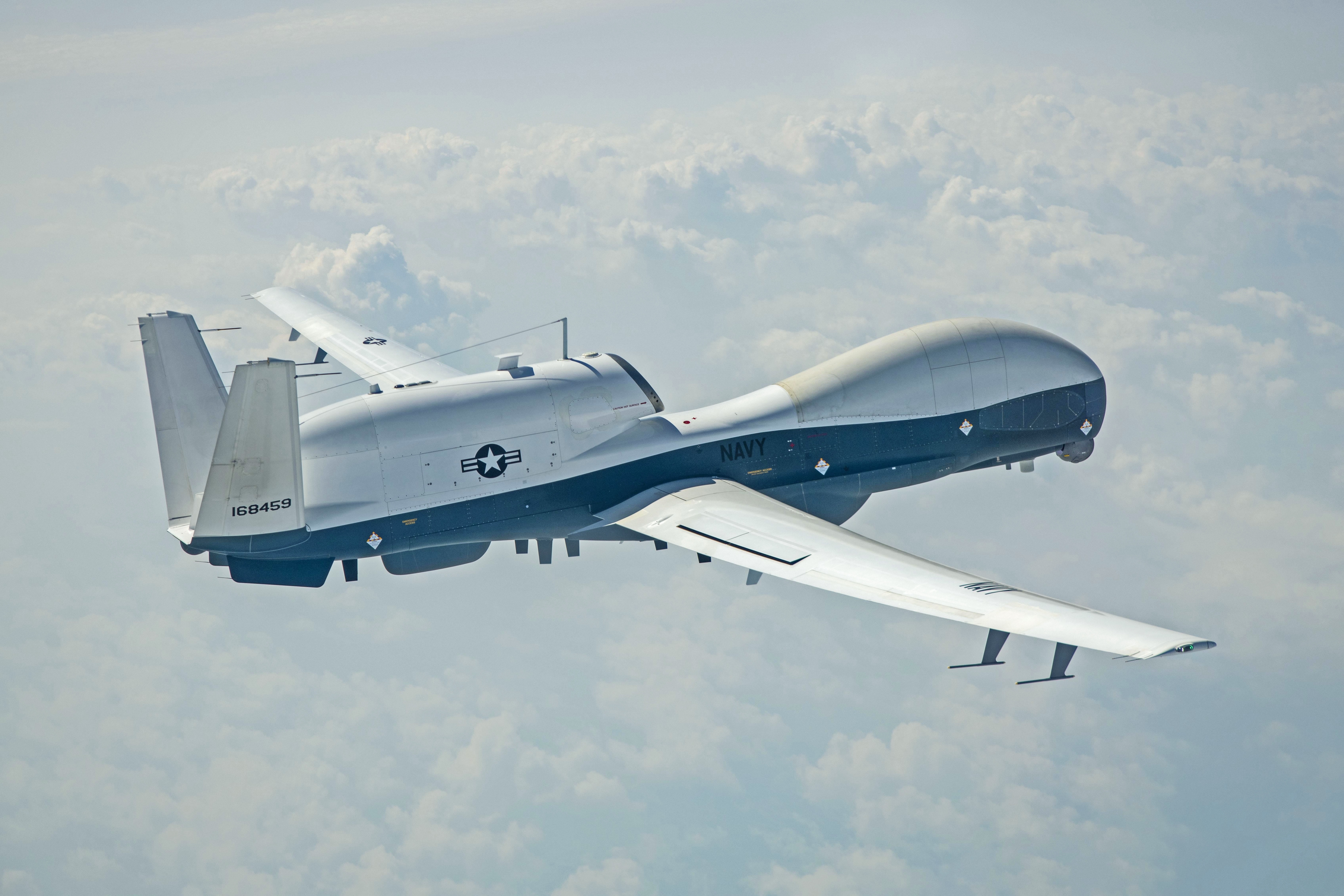 US Navy MQ-4C Triton maritime surveillance drone over the Indo-Pacific