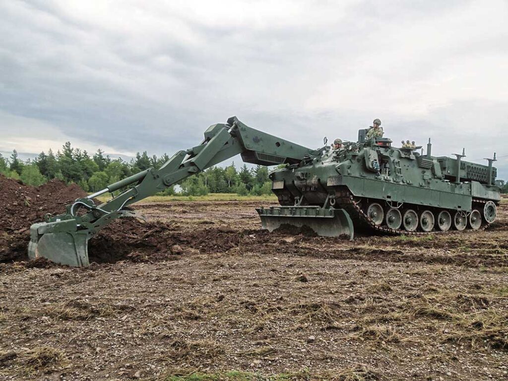 The WiSENT 2 can be configured either as a recovery, engineer or mine-clearing vehicle or as a protected bridge-laying vehicle and is ideally suited for Leopard 2 user nations. [Photo © FFG]