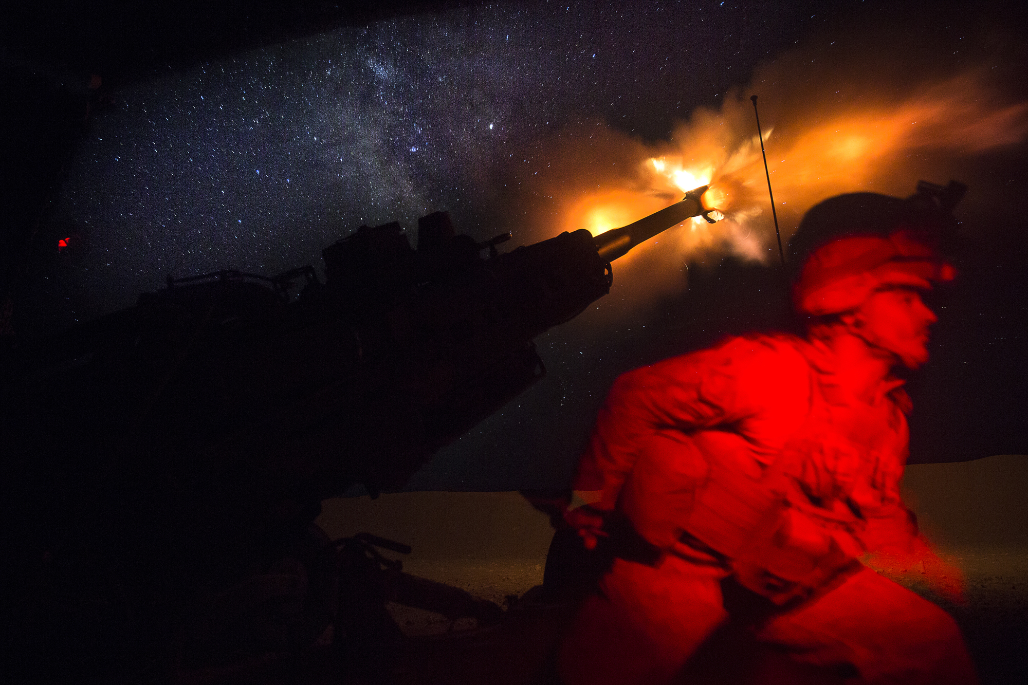 A U.S. Marine fires an M777-A2 Howitzer in Syria, June 2017. (Sgt. Matthew Callahan/Marine Corps)