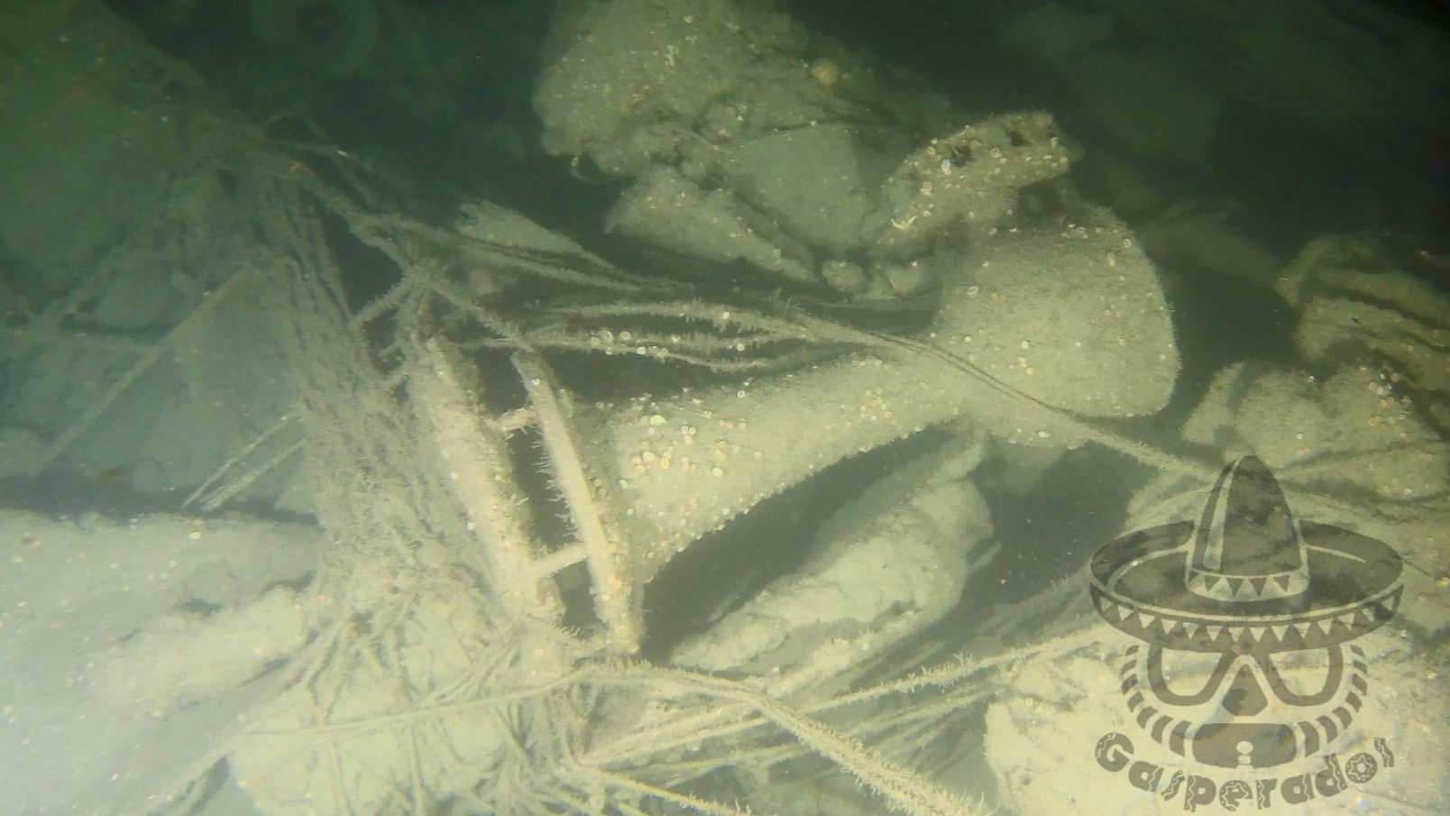 Parts of the USCGC Tampa’s wreckage. Photo by the Gasperados Dive Team, via the Coast Guard.