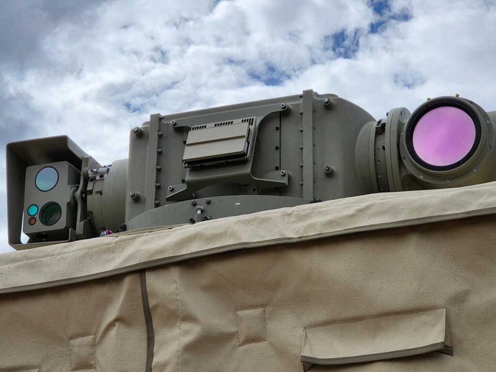 High energy laser beam director out in the field. [Photo © Electro Optic Systems]