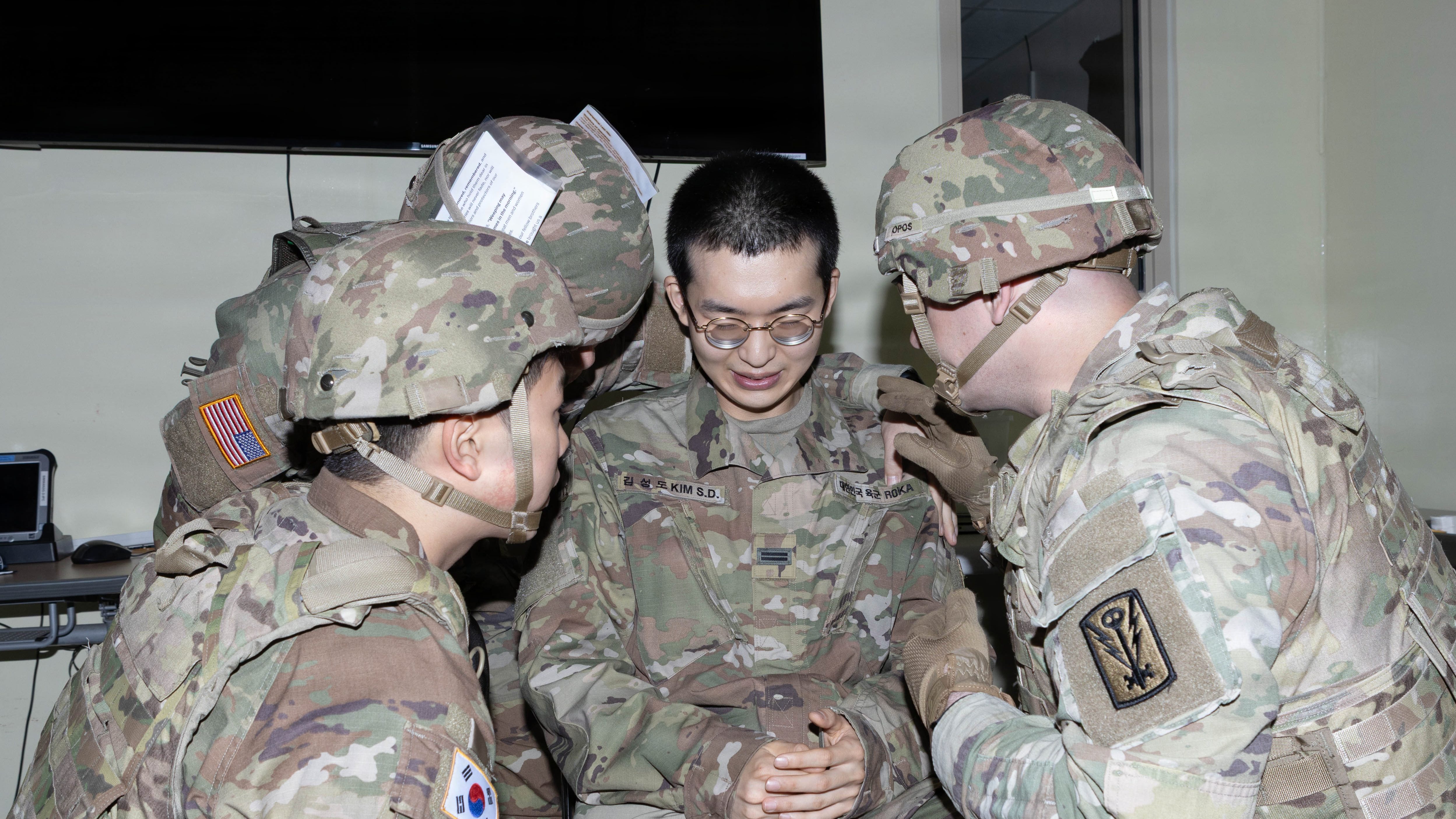 Republic of Korea Army and U.S. Soldiers conduct a casualty assessment during the annual Korea Theater of Operations Strategic Religious Partnership Training, demonstrating coordinated response and operational readiness in a joint environment at Camp Humphreys, South Korea, April 13, 2026. In a simulated combat scenario, Unit Ministry Teams from across the Korean Peninsula validated their role as combat multipliers during the SRPT, April 13-15. Hosted by the Eighth Army Chaplain Directorate, the training subjected U.S. Army Chaplains, Religious Affairs specialists, Korean Augmentation Troops to the United States Army (KATUSA), and their Republic of Korea Army counterparts to high-intensity scenarios derived from a large-scale combat operational environment. This was a validation of their ability to provide religious support at the point of impact, proving that a force that is supported is a force that is ready.