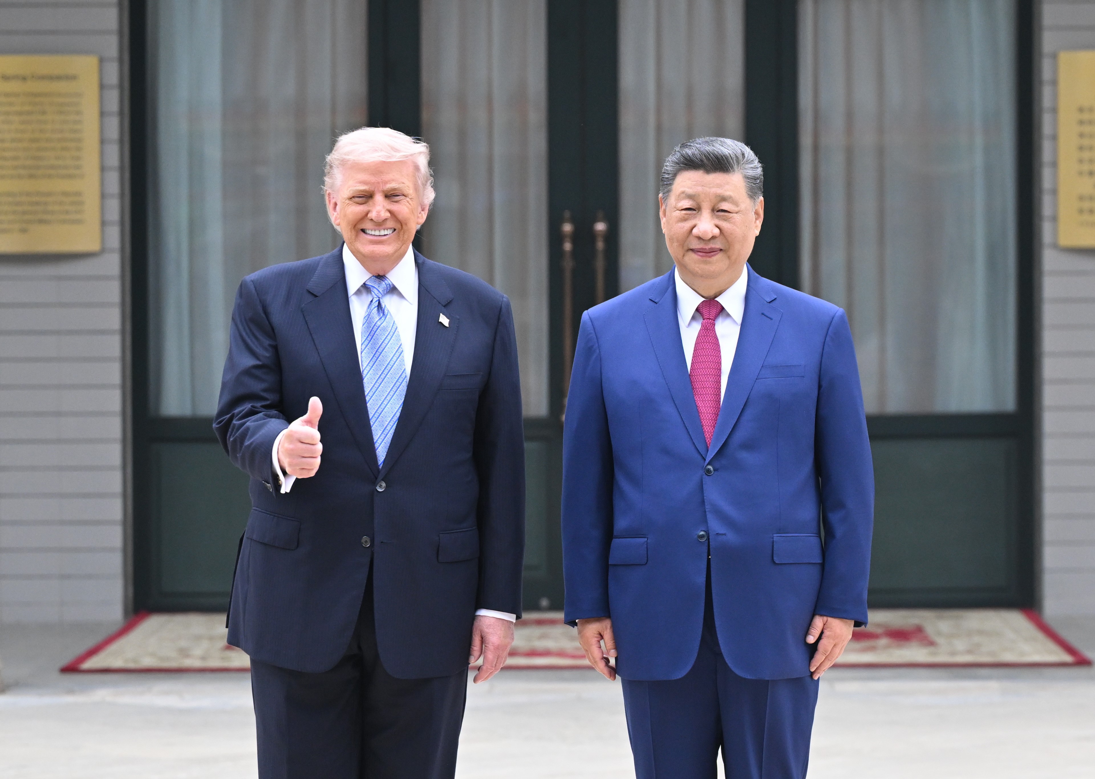 Chinese President Xi Jinping and U.S. President Donald Trump have a private meeting at Zhongnanhai in Beijing on May 15, 2026. (Yan Yan/Xinhua via Getty Images)