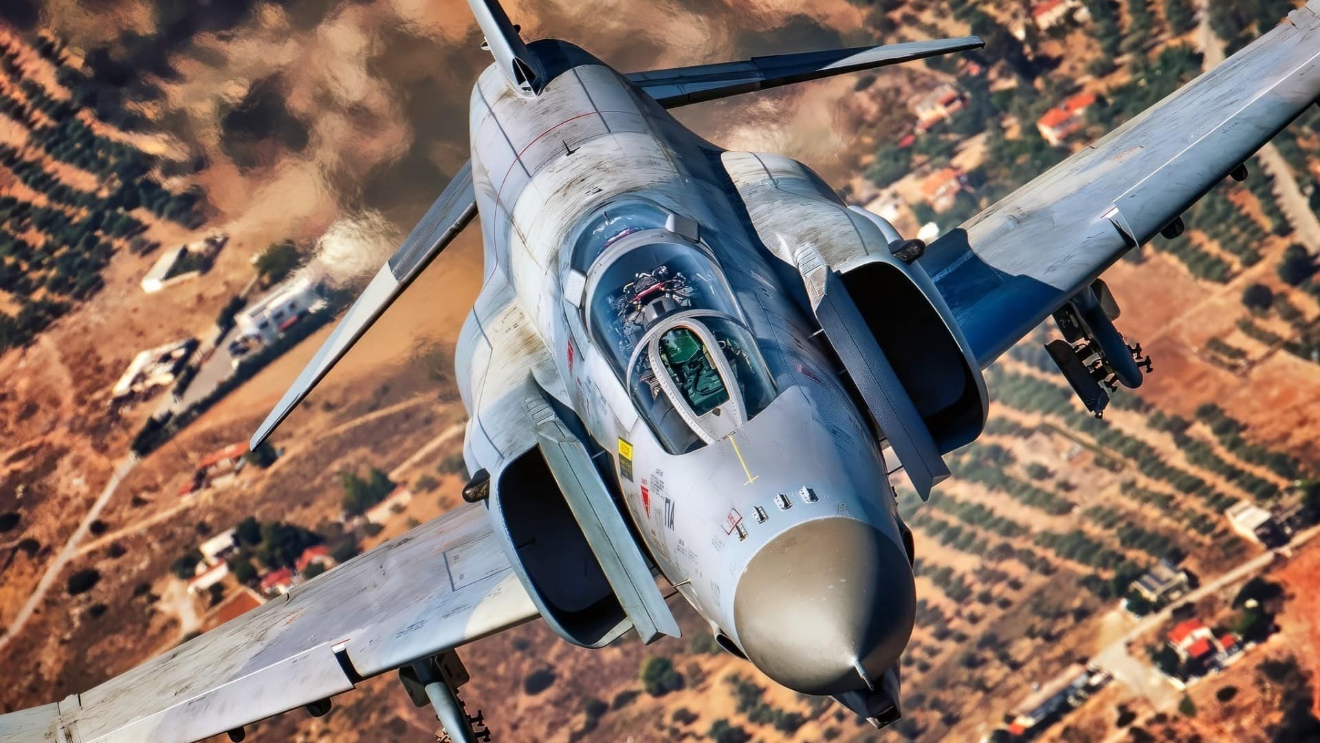 F-4 Phantom Fighter Flying High