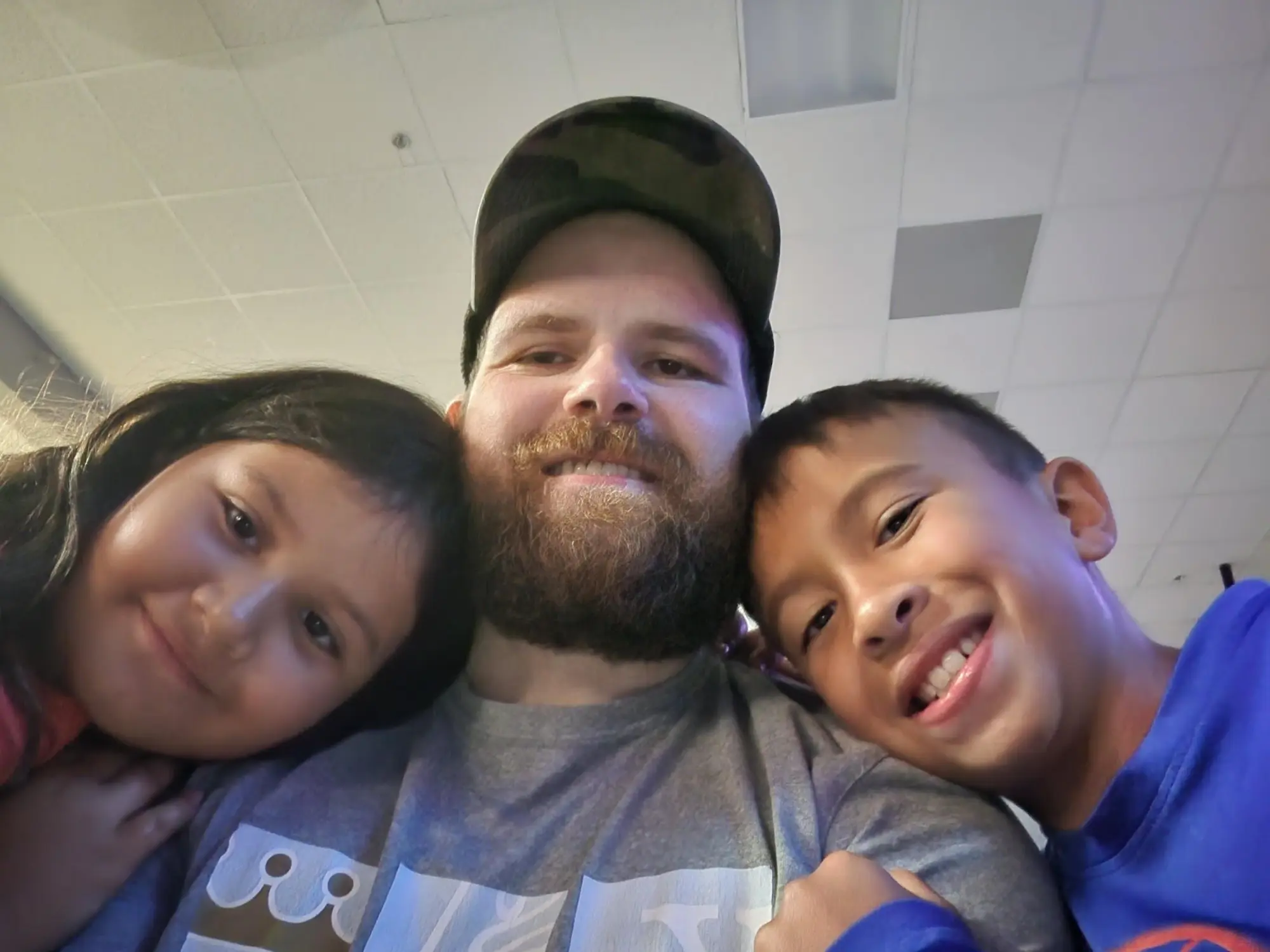 Jarrod Toothman with his children, Lilyana (left) and Elias (right) in 2022. (Courtesy of the author)